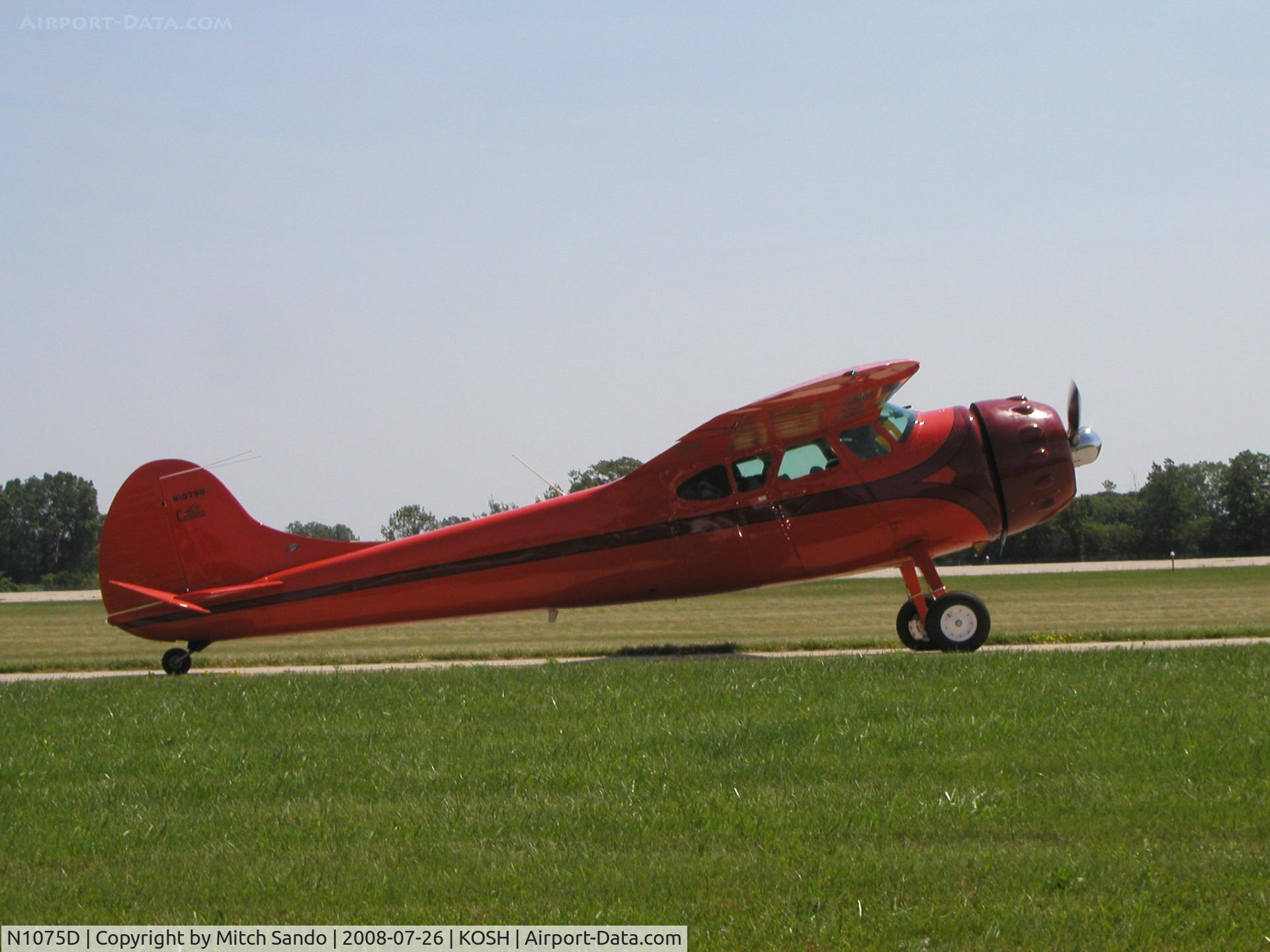 N1075D, 1951 Cessna 195A C/N 7687, EAA AirVenture 2008.