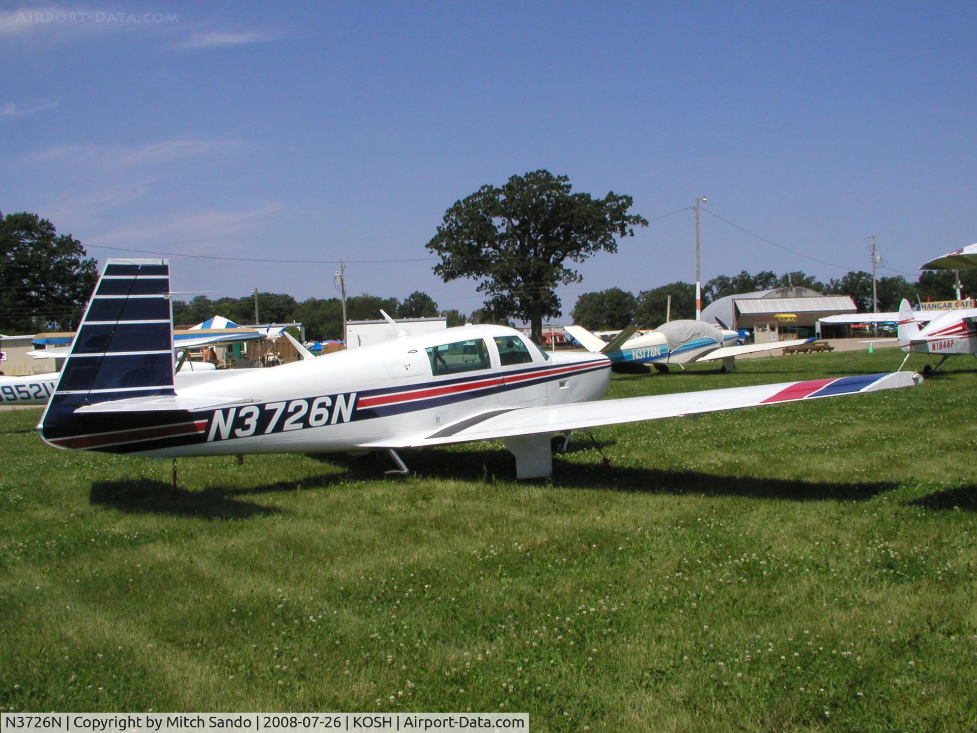 N3726N, 1968 Mooney M-20G Statesman C/N 680051, EAA AirVenture 2008.