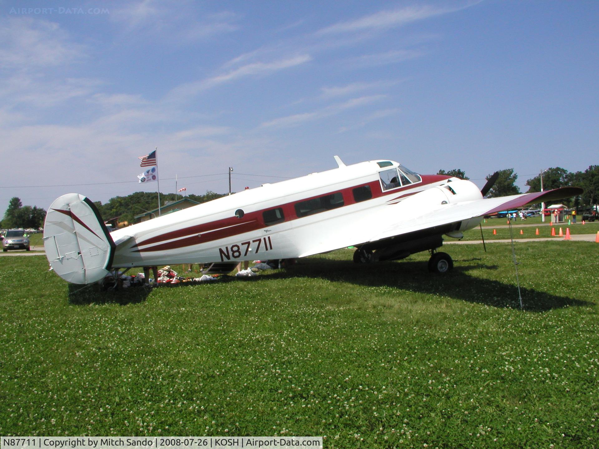 N87711, 1963 Beech H-18 C/N BA-650, EAA AirVenture 2008.
