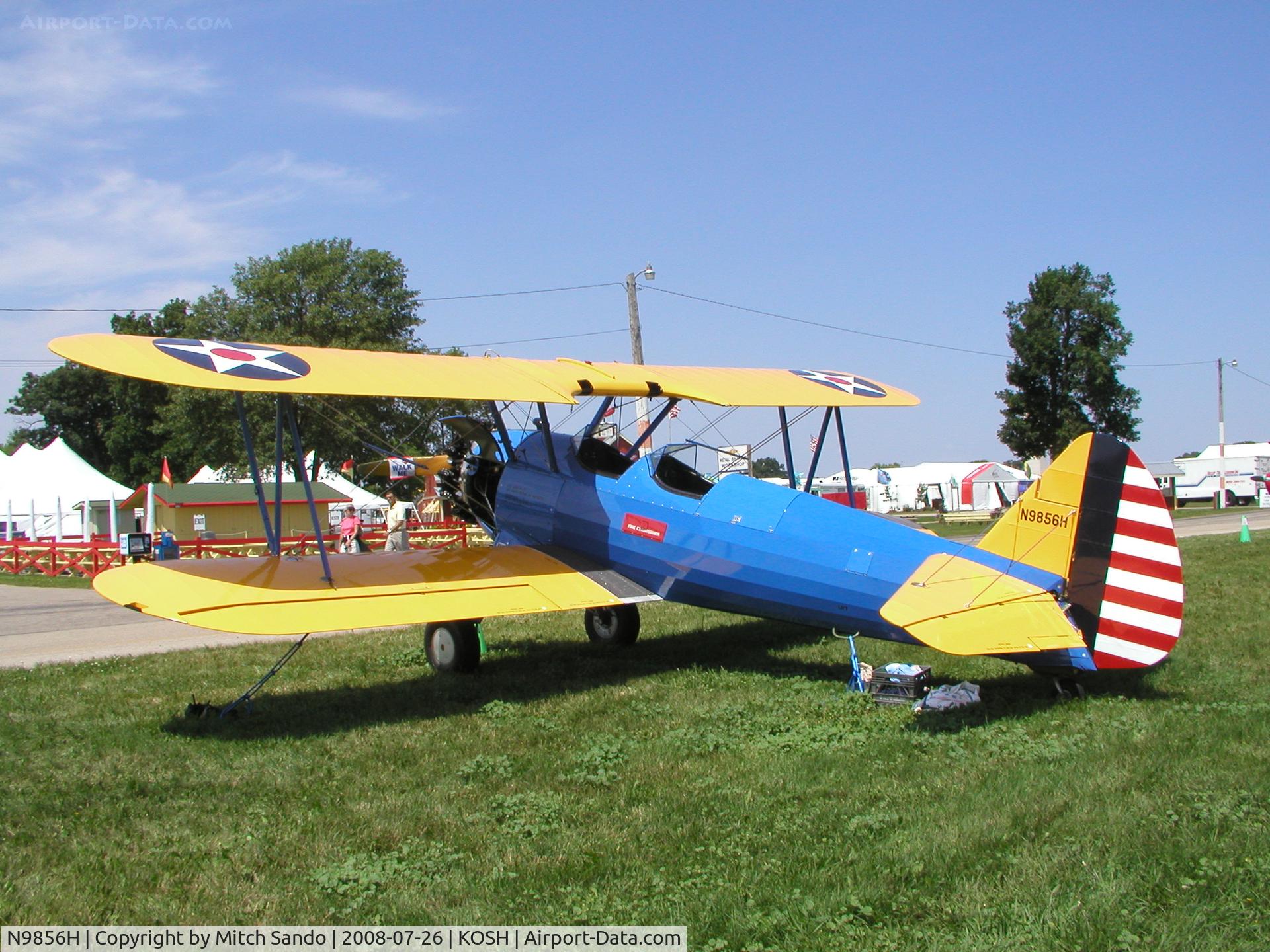 N9856H, 1943 Boeing A75N1(PT17) C/N 75-4988, EAA AirVenture 2008.