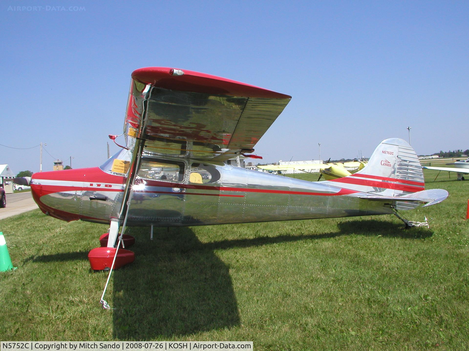 N5752C, 1950 Cessna 170A C/N 19706, EAA AirVenture 2008.