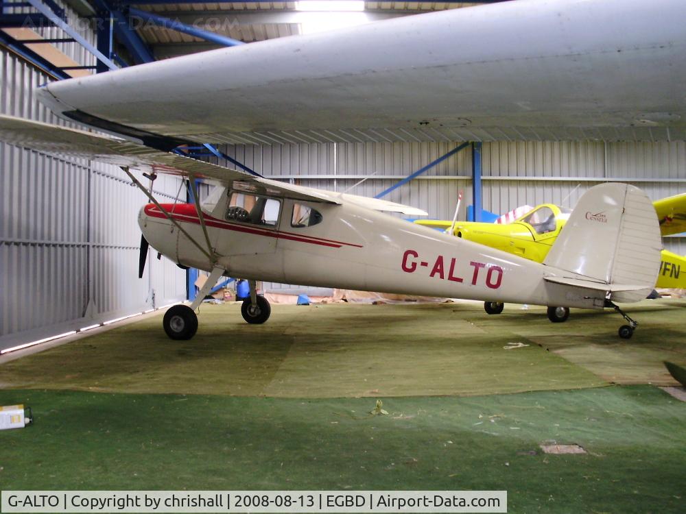 G-ALTO, 1948 Cessna 140 C/N 14253, Hangared at Derby airfield