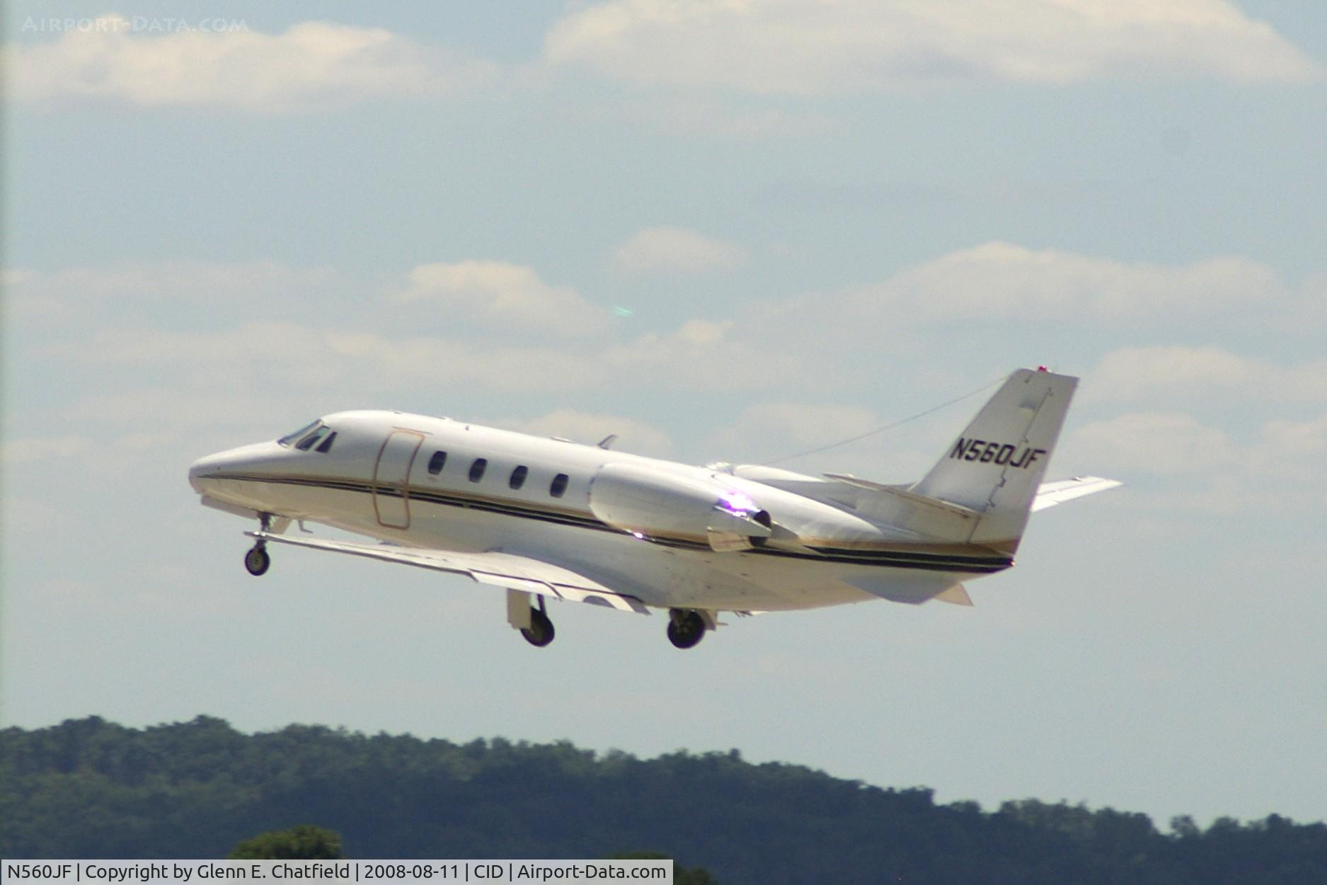 N560JF, 2001 Cessna 560XL Citation Excel C/N 5605173, On departure from Runway 13