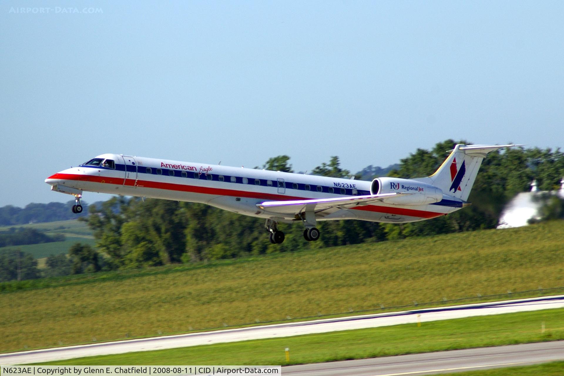 N623AE, 1999 Embraer ERJ-145LR (EMB-145LR) C/N 145109, Airborne off Runway 9