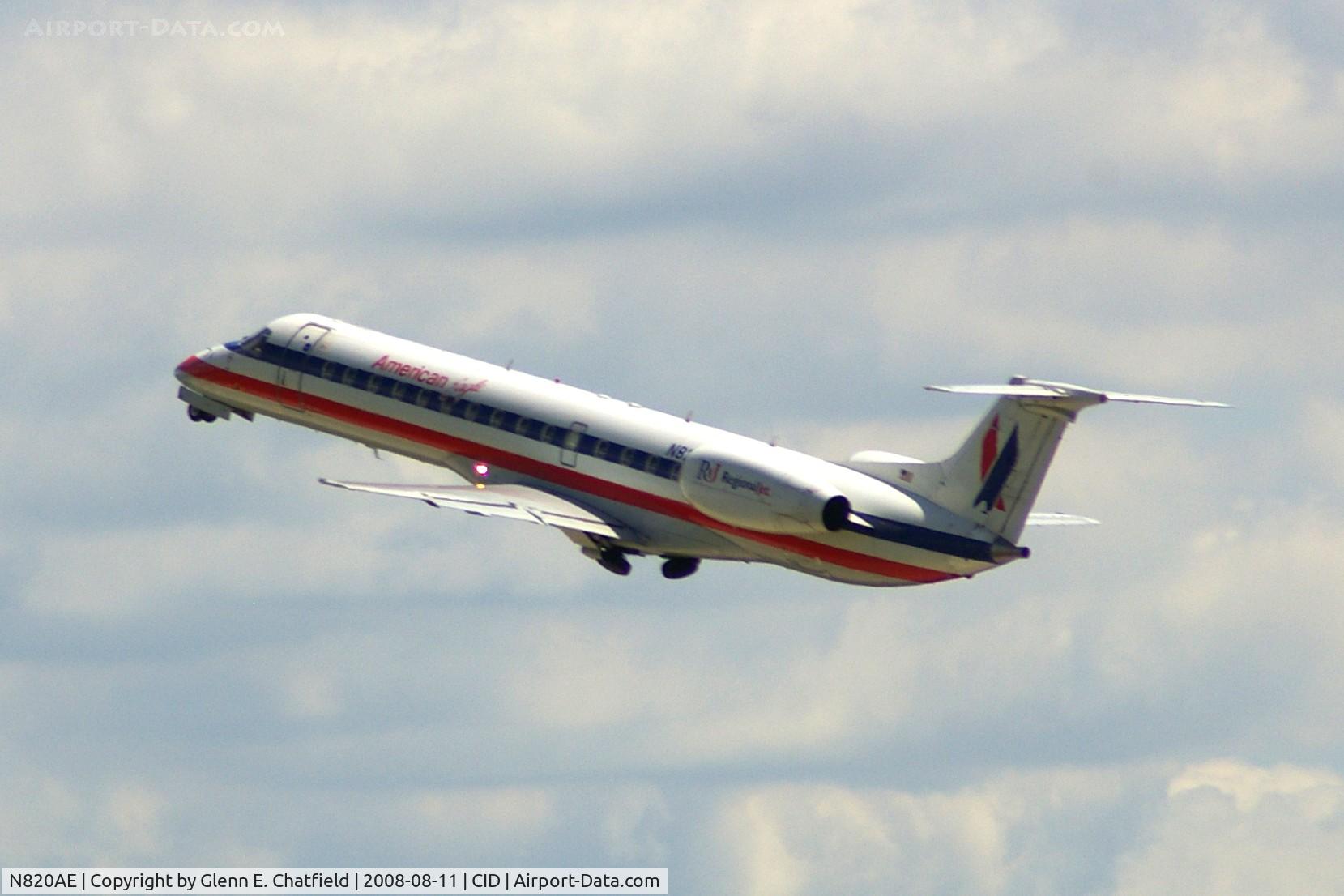 N820AE, 2002 Embraer ERJ-140LR (EMB-135KL) C/N 145576, Climbing out after Runway 9 departure