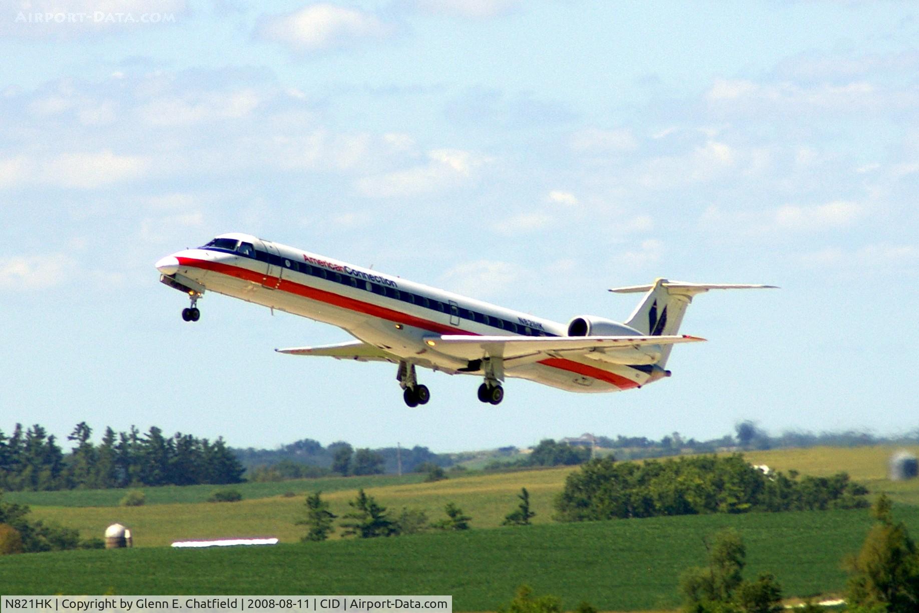 N821HK, 1998 Embraer ERJ-145LR (EMB-145LR) C/N 145068, Departing Runway 9