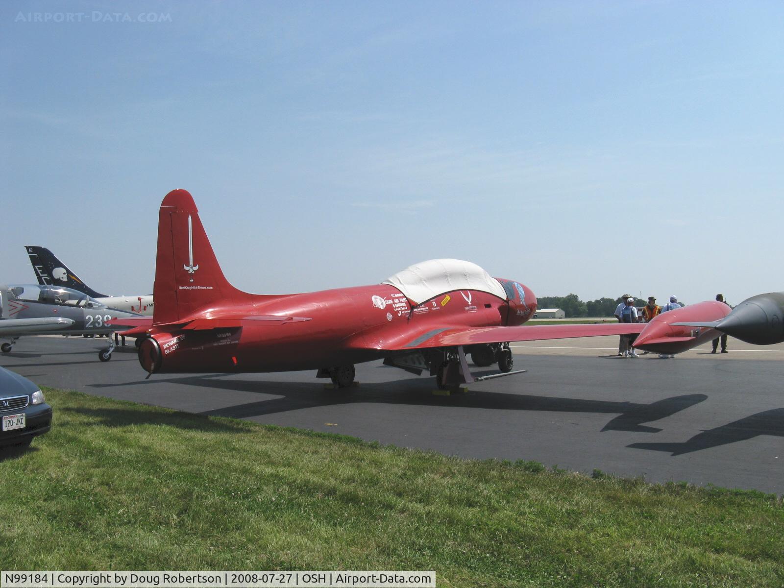N99184, 1955 Canadair T-33AN Silver Star 3 C/N T33-98, 1955 Canadair T33-Mk3, one Rolls Royce NENE 10 turbojet, 5,100 lb st