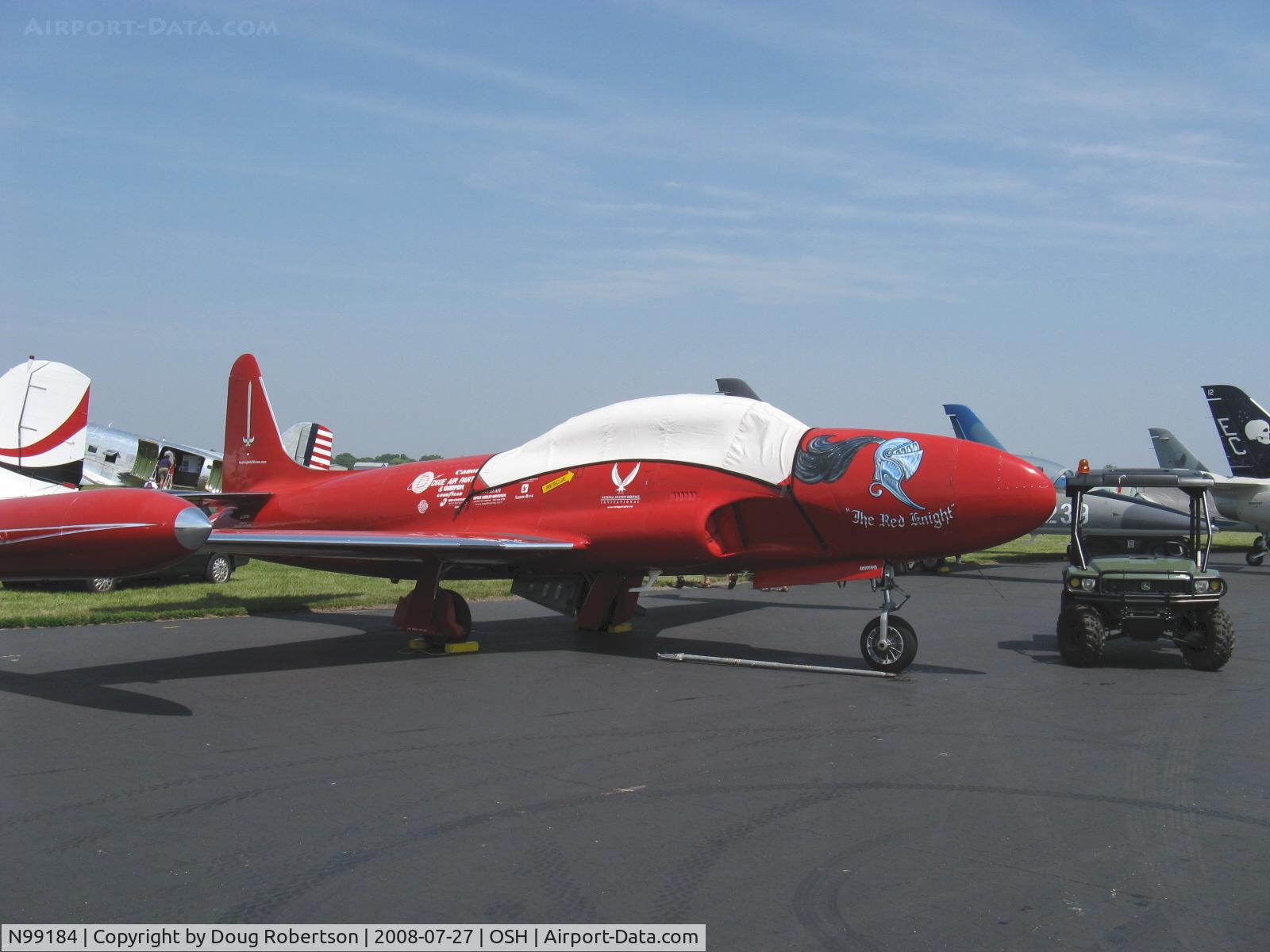 N99184, 1955 Canadair T-33AN Silver Star 3 C/N T33-98, 1955 Canadair T33-Mk3, one Rolls Royce NENE 10 turbojet, 5,100 lb st