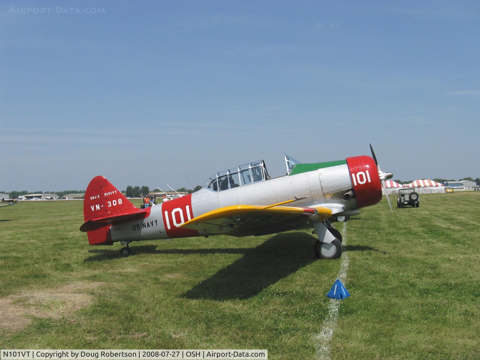 N101VT, 1958 North American AT-6C Texan C/N 88-13384, 1958 North American AT-6C as USN SNJ-2, P&W R-1340 Wasp 600 Hp