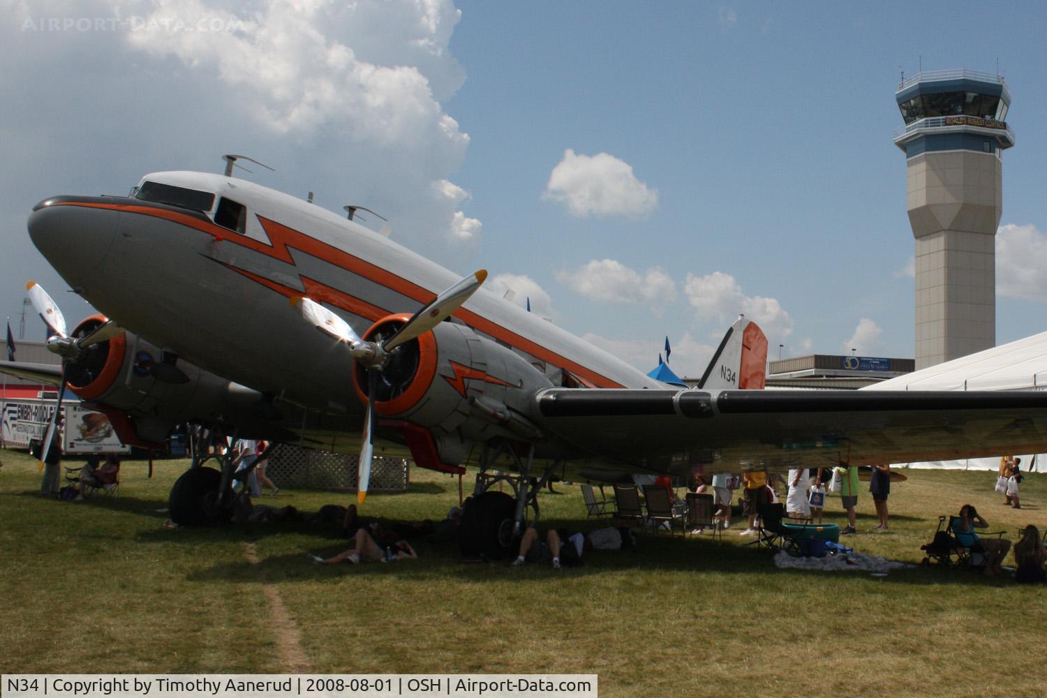 N34, 1945 Douglas R4D-7 C/N 33359, EAA AirVenture 2008