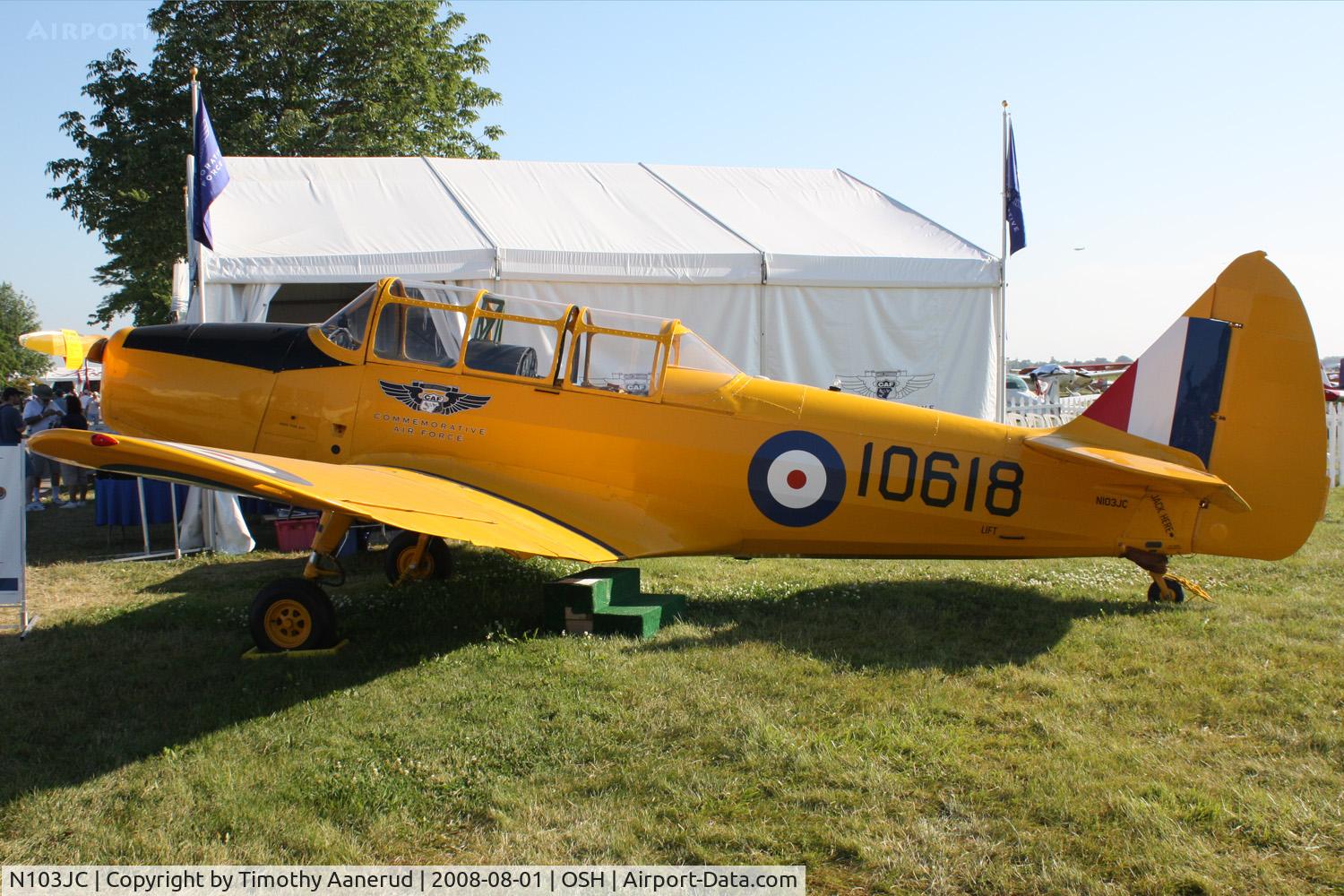 N103JC, 1943 Fairchild M-62A-3 Cornell II C/N FC119, EAA AirVenture 2008, note the CAF logo so you know it's a CAF aircraft