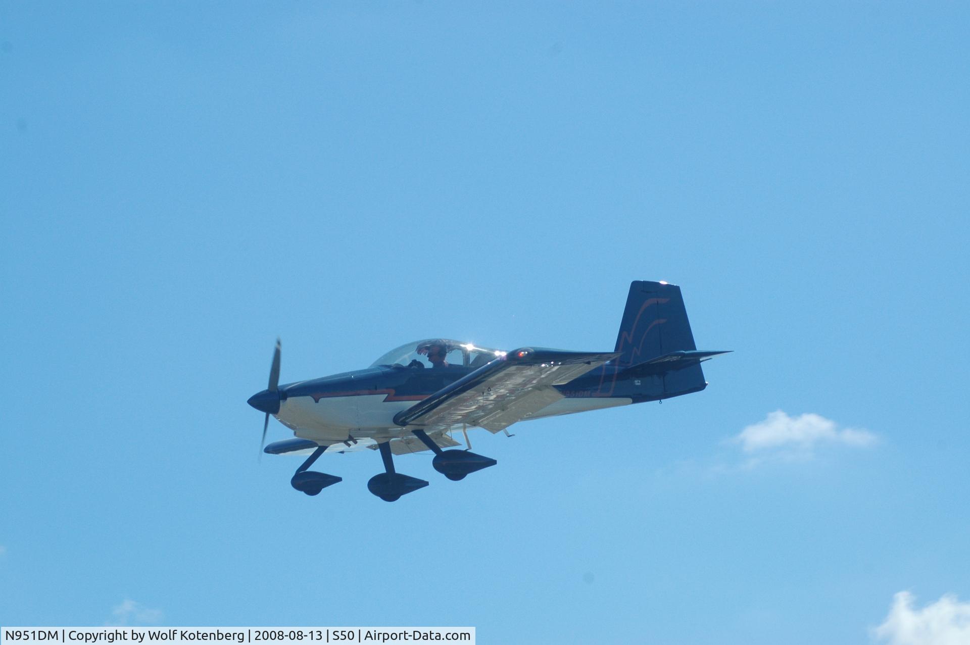 N951DM, 2005 Vans RV-9A C/N 90558, just about totouch down