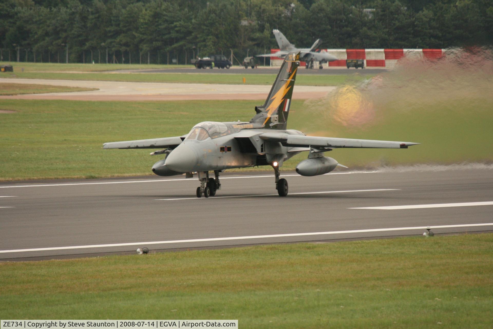 ZE734, 1988 Panavia Tornado F.3 C/N 664/AS050/3298, Taken at the Royal International Air Tattoo 2008 during arrivals and departures (show days cancelled due to bad weather)