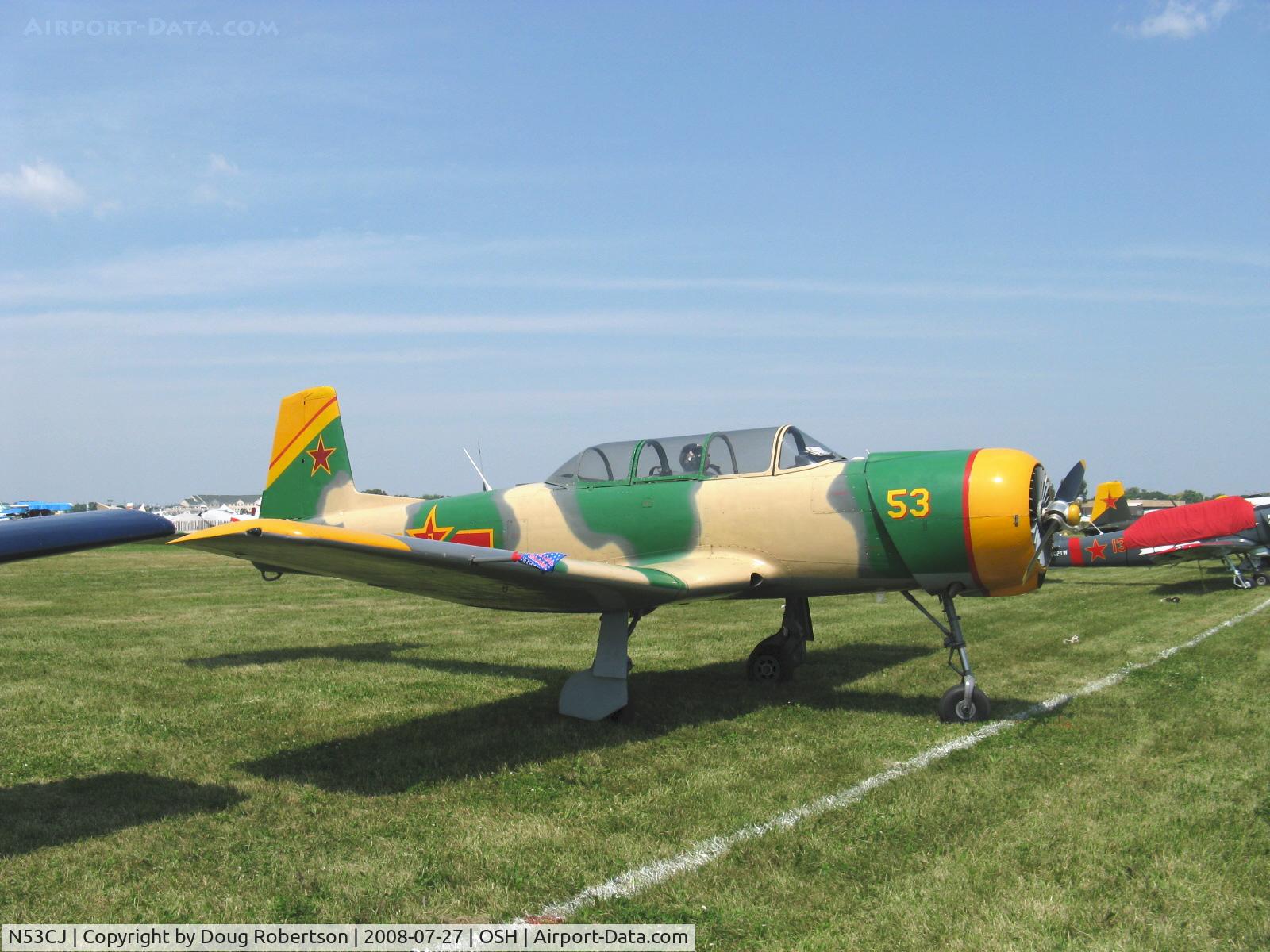 N53CJ, 1972 Nanchang CJ-6A C/N 2432062, 1972 Nanchang China CJ-6A, Housai 6jIA 285 Hp 9 cylinder radial, 'Miss Stress'