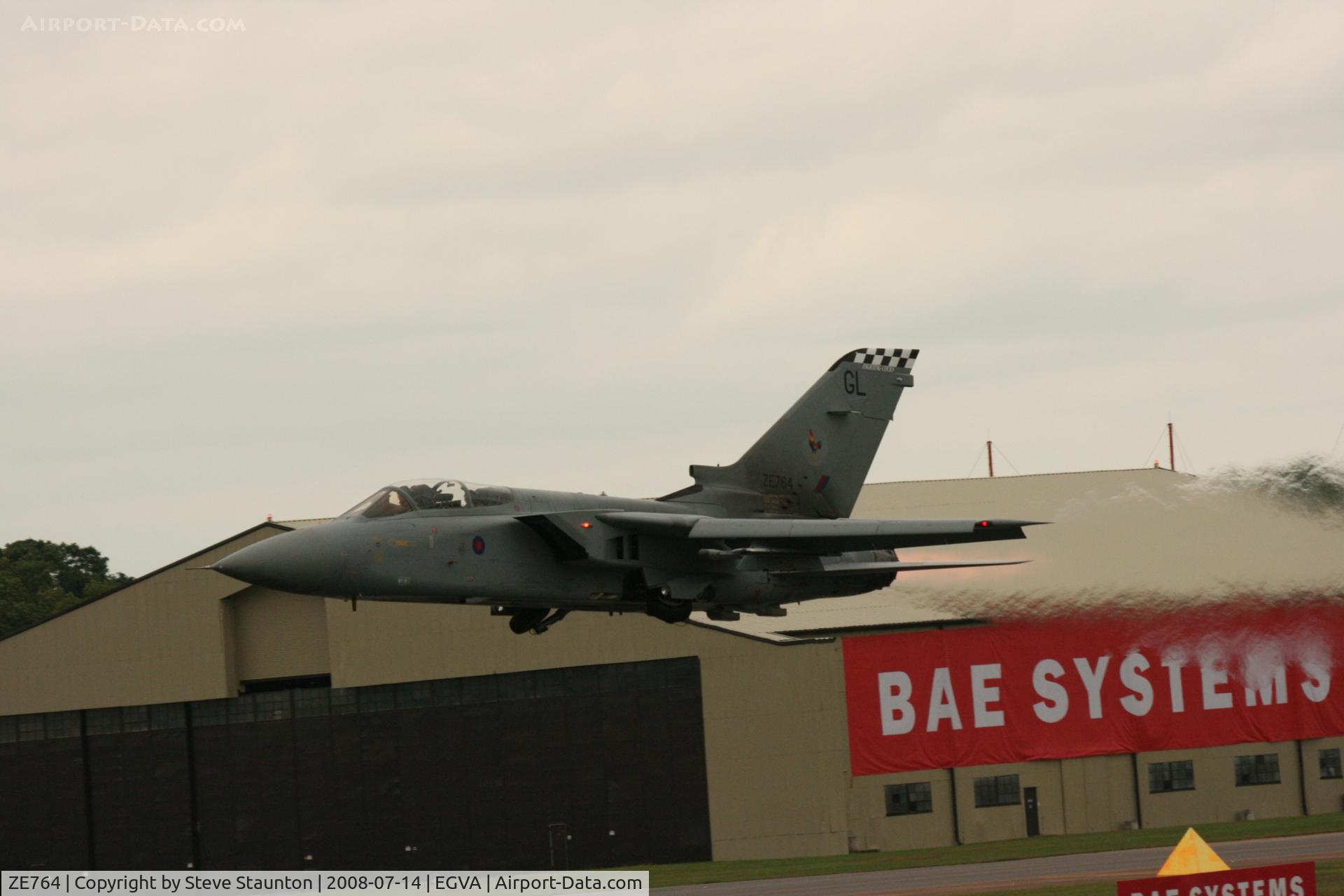 ZE764, 1988 Panavia Tornado F.3 C/N 3311, Taken at the Royal International Air Tattoo 2008 during arrivals and departures (show days cancelled due to bad weather)