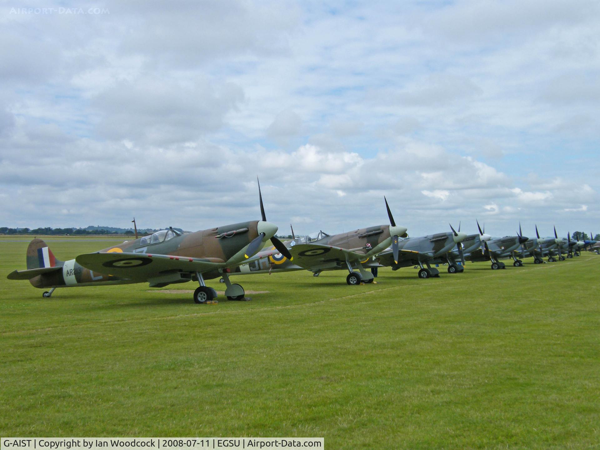 G-AIST, 1941 Supermarine 300 Spitfire Mk1A C/N WASP/20/2, Spitfire F.1A (heads an impressive line up at the Flying Legends show at Duxford)