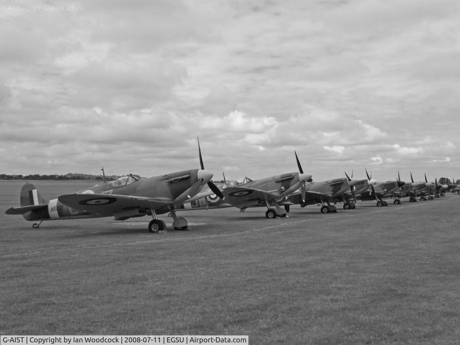 G-AIST, 1941 Supermarine 300 Spitfire Mk1A C/N WASP/20/2, Spitfire F.1A (heads an impressive line up at the Flying Legends show at Duxford)