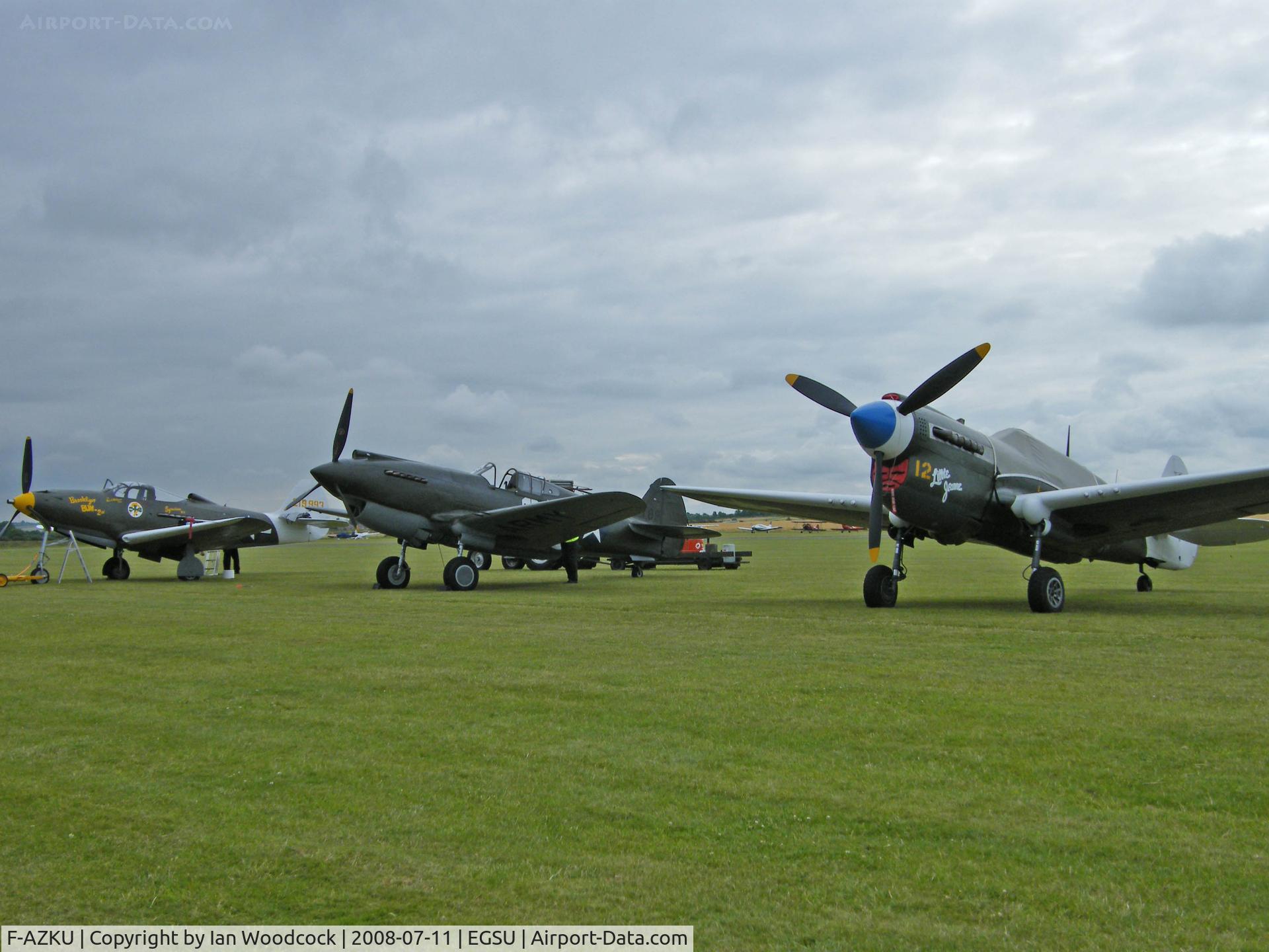 F-AZKU, 1942 Curtiss P-40N Warhawk C/N 29677, Curtiss P-40N/Duxford (At the head of an impressive line up)