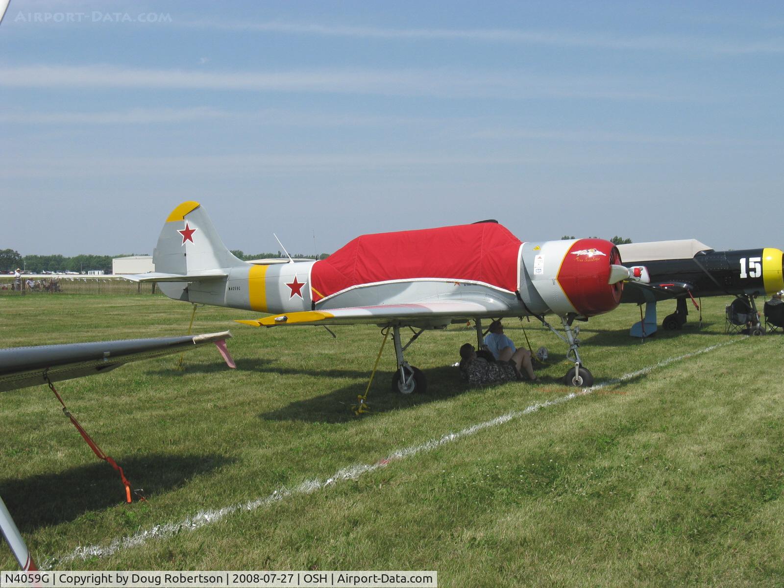 N4059G, 1984 Yakovlev (Aerostar) Yak-52 C/N 844407, 1984 S C Aerostar S A YAK-52, one VOKBM (Bakanov) M14P 9 cylinder radial 355 Hp