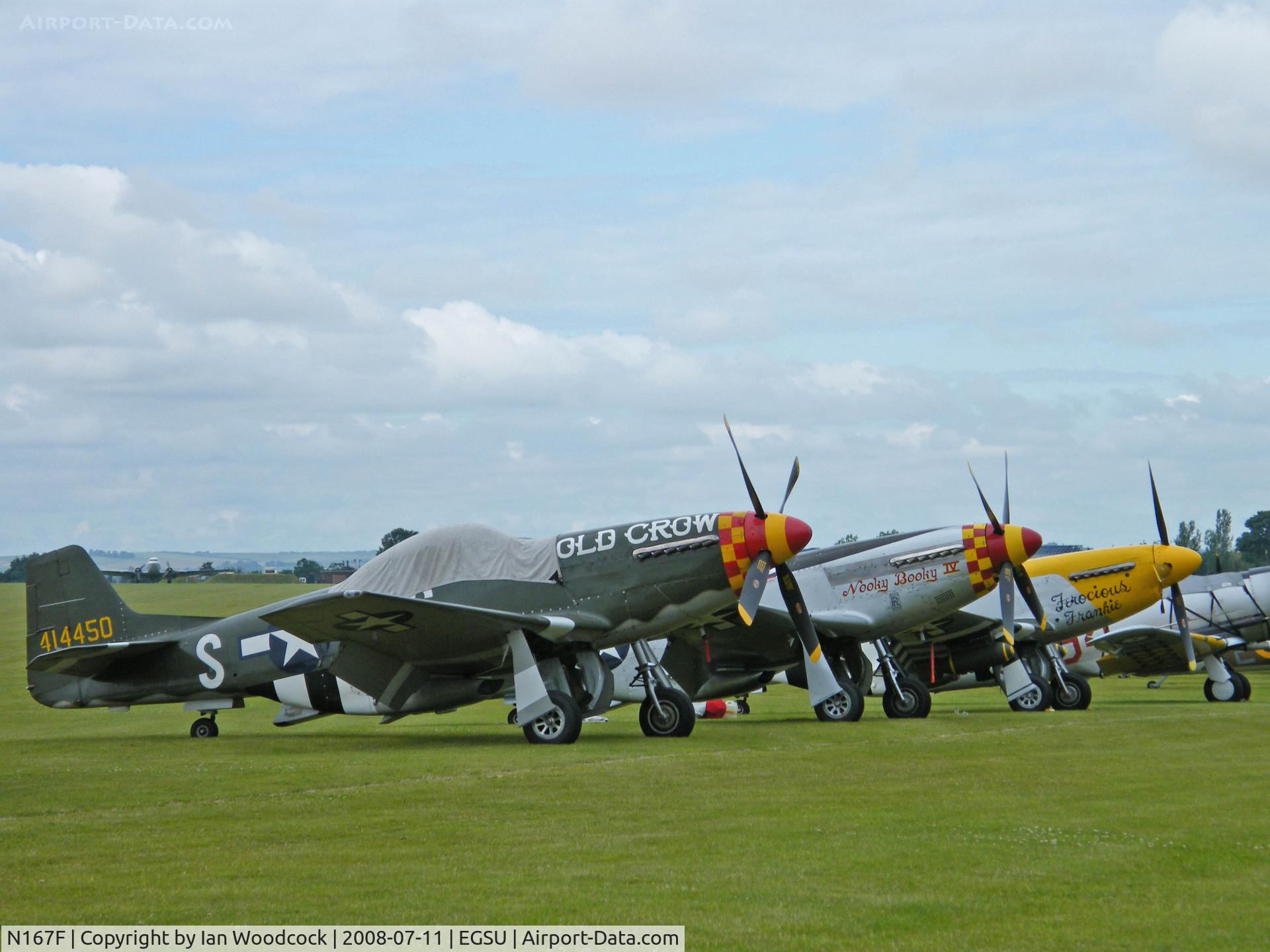 N167F, 1944 North American P-51D Mustang C/N 122-40417, North American P-51D/Duxford,at the head of the line.