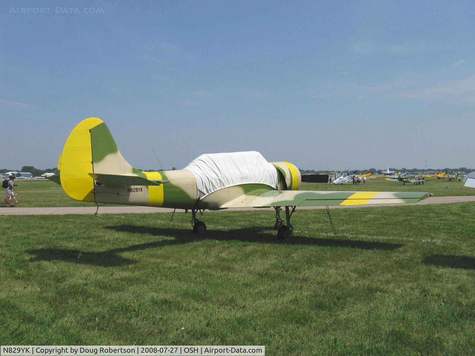N829YK, 1988 Yakovlev Yak-52 C/N 889212, 1988 Yakovlev YAK 52, one VOKBM (Bakanov) M14P 9 cylinder radial 355 Hp