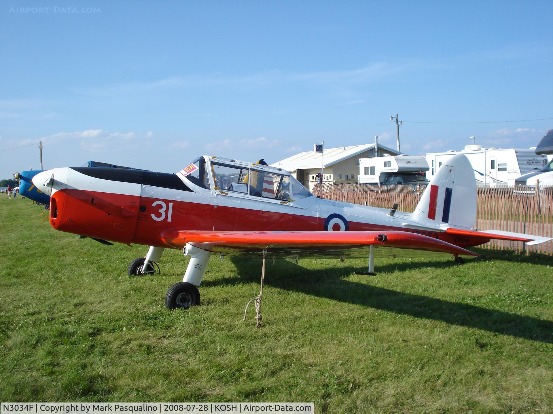 N3034F, De Havilland DHC-1 Chipmunk T.10 C/N C1/0291, DHC-1