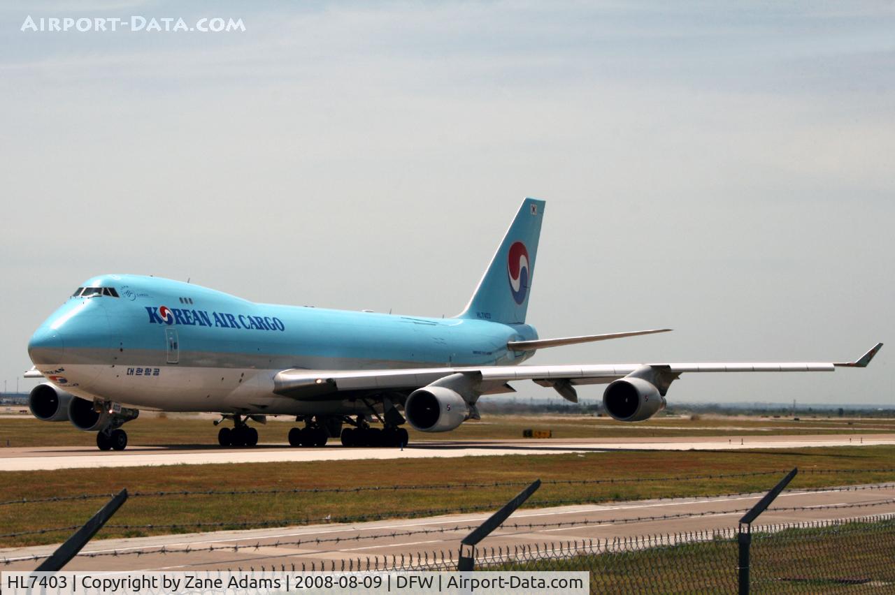 HL7403, 1998 Boeing 747-4B5F/SCD C/N 26408, Korean Air Cargo at DFW
