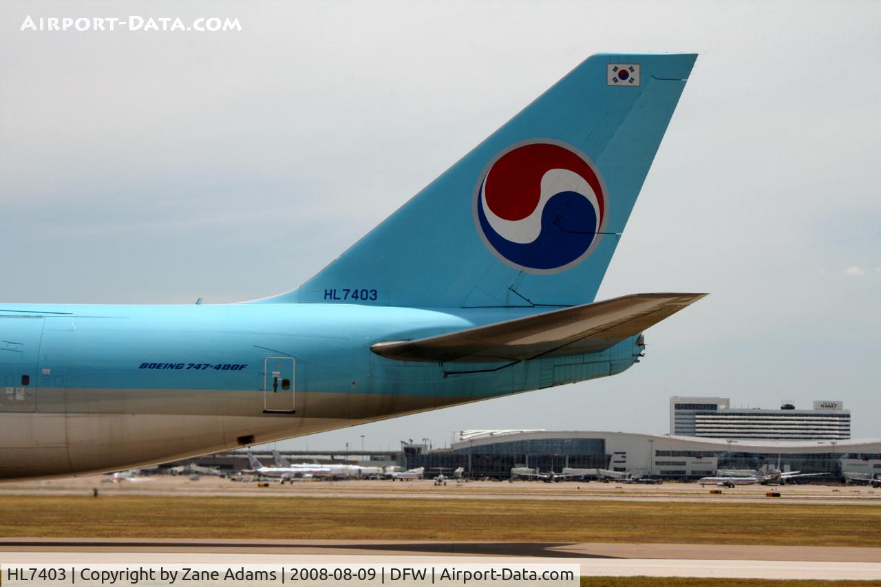 HL7403, 1998 Boeing 747-4B5F/SCD C/N 26408, Korean Air Cargo at DFW