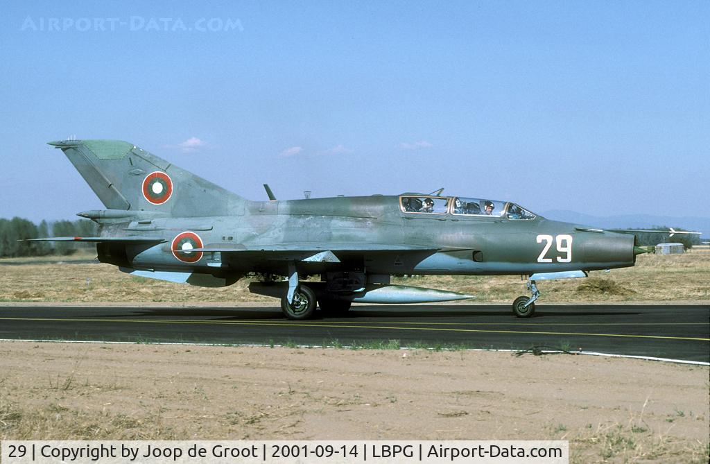 29, Mikoyan-Gurevich MiG-21UM C/N 516999377, In Bulgaria the MiG-21 is still going strong.