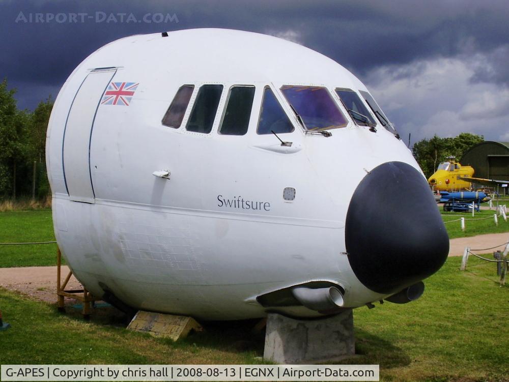 G-APES, 1961 Vickers V953C Merchantman C/N 721, nose section preserved at the East Midlands Aeropark