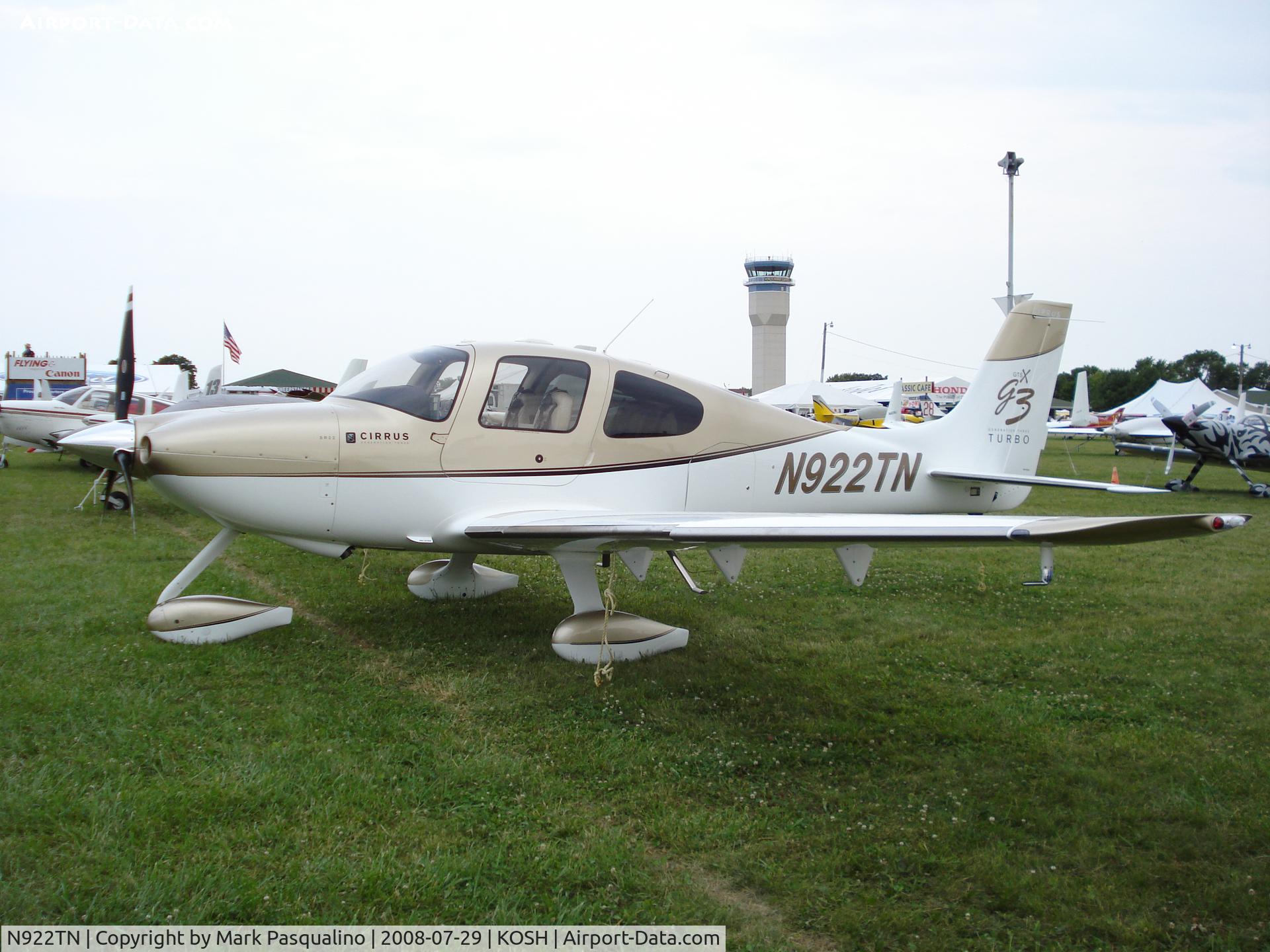 N922TN, 2007 Cirrus SR22 G3 GTS  X Turbo C/N 2529, SR22
