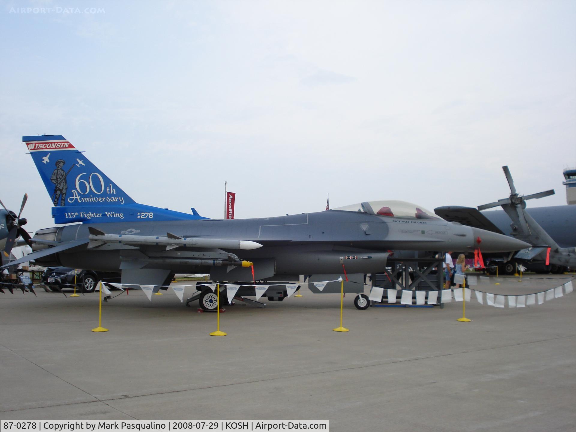 87-0278, General Dynamics F-16C Fighting Falcon C/N 5C-539, F-16C