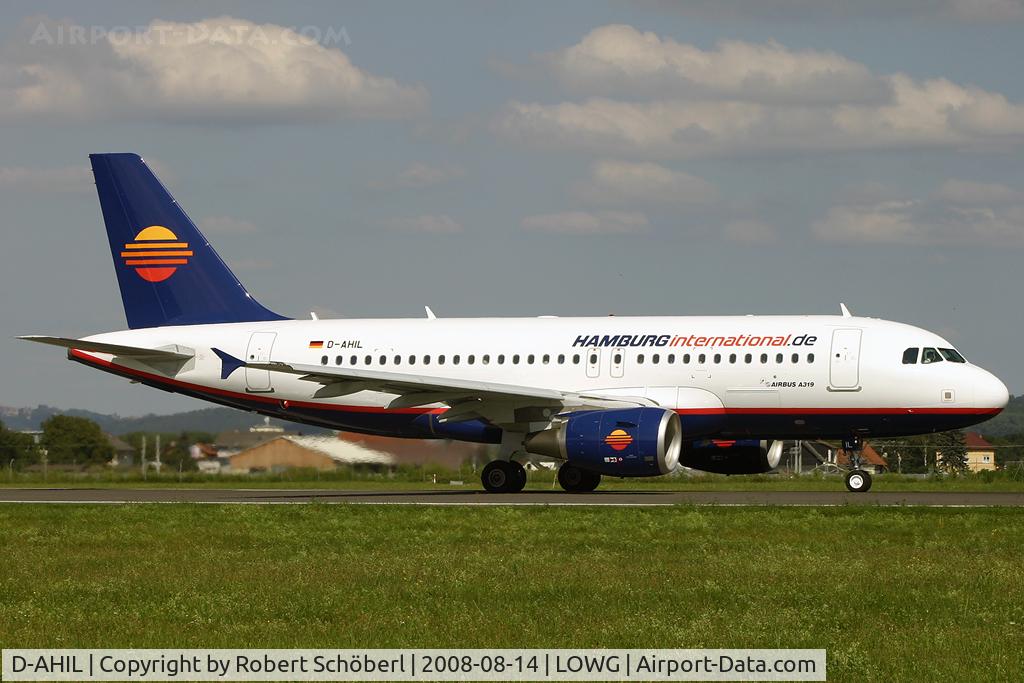 D-AHIL, 2008 Airbus A319-112 C/N 3589, Arrived from Vienna. Departure to Lourdes.