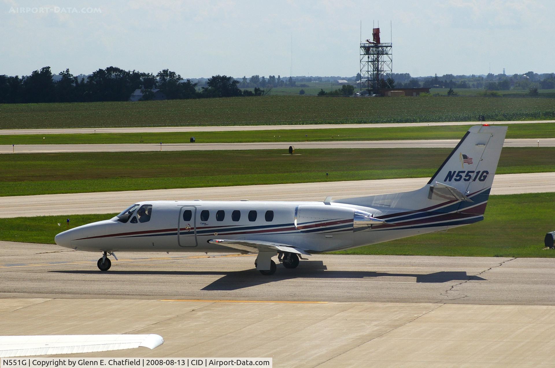 N551G, 2001 Cessna 550 Citation Bravo C/N 550-0968, Taxiing to Runway 27 for departure.