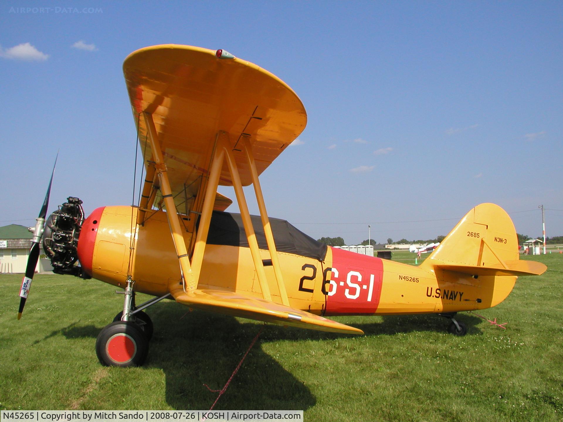 N45265, 1941 Naval Aircraft Factory N3N-3 C/N 2685, EAA AirVenture 2008.