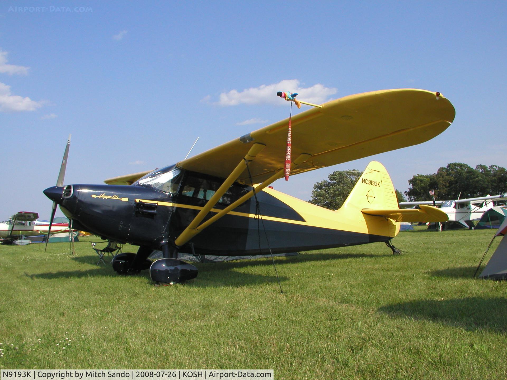 N9193K, 1947 Stinson 108-1 Voyager C/N 108-2193, EAA AirVenture 2008.
