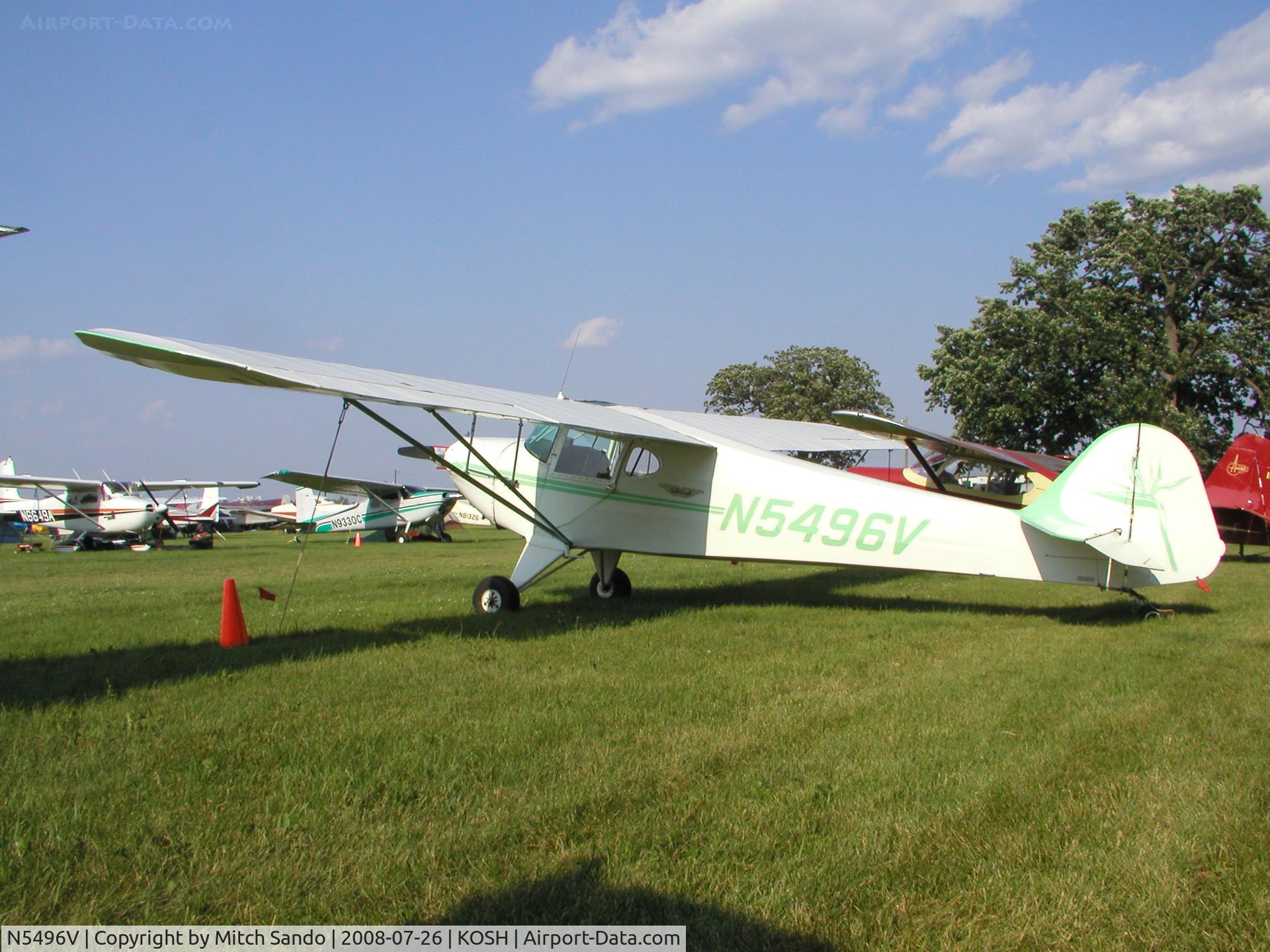 N5496V, Taylorcraft BC-12D Twosome C/N 6505, EAA AirVenture 2008.