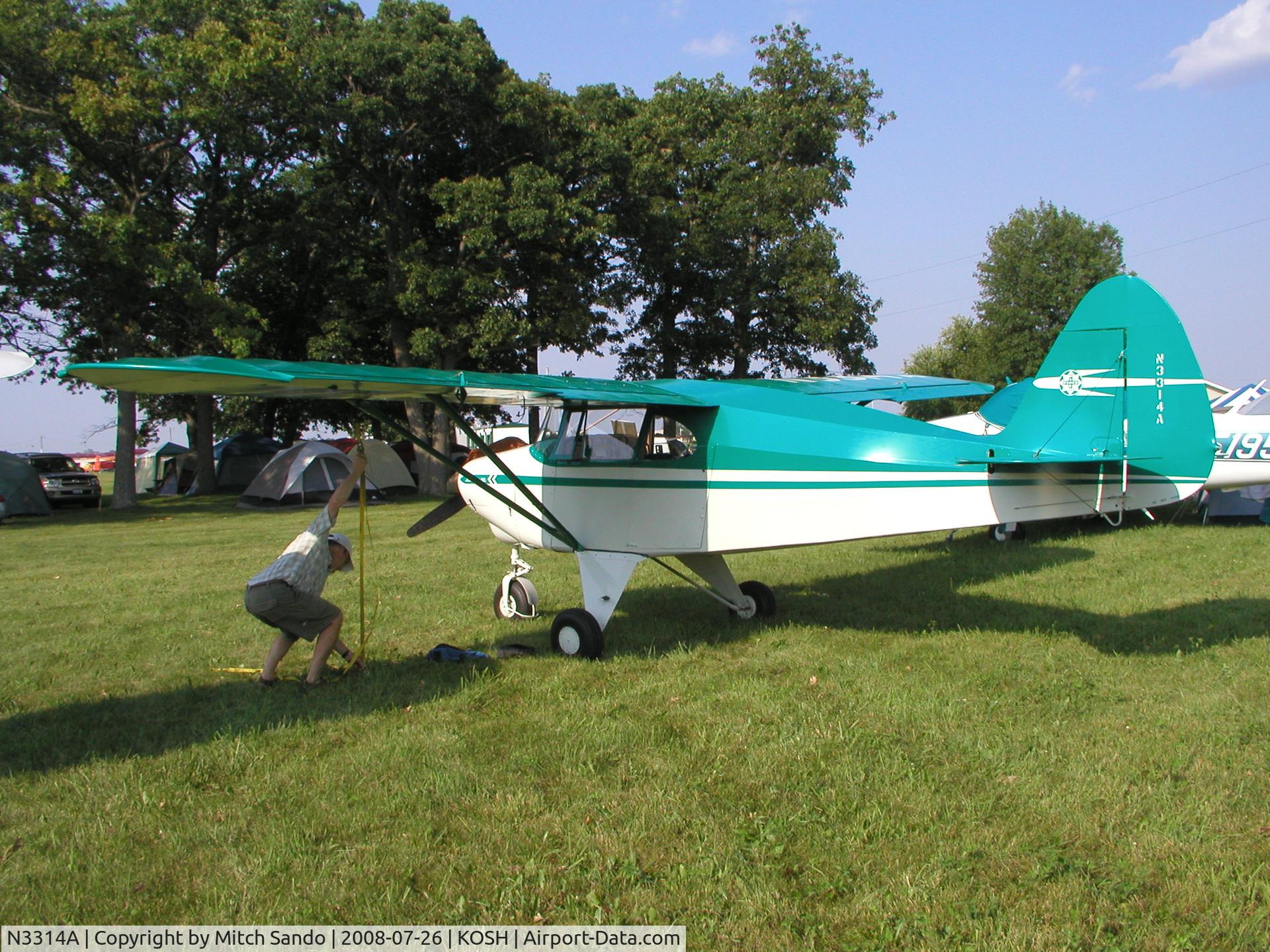 N3314A, 1953 Piper PA-22 Tri-Pacer C/N 22-1589, EAA AirVenture 2008.