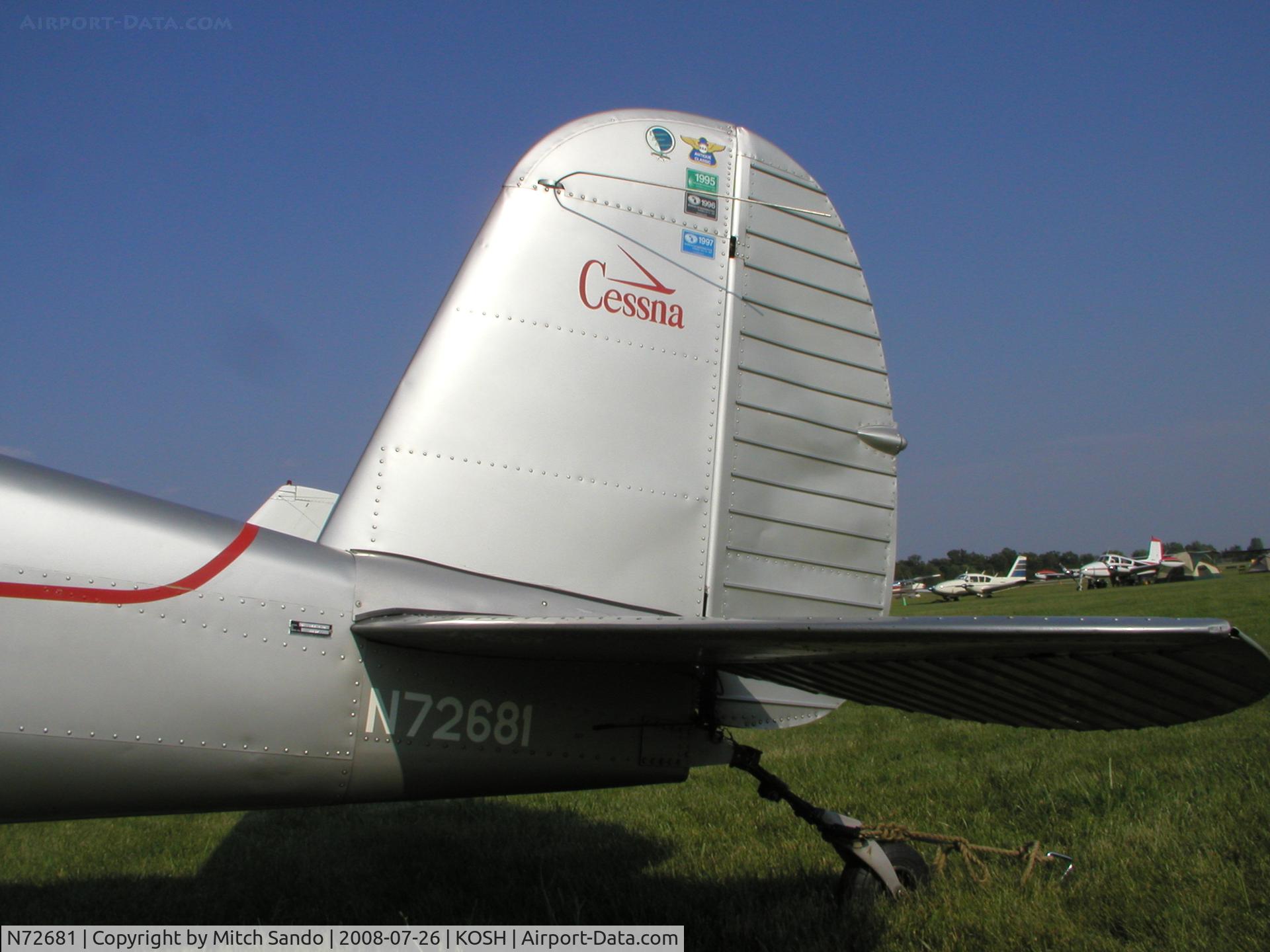 N72681, 1946 Cessna 140 C/N 9857, EAA AirVenture 2008.