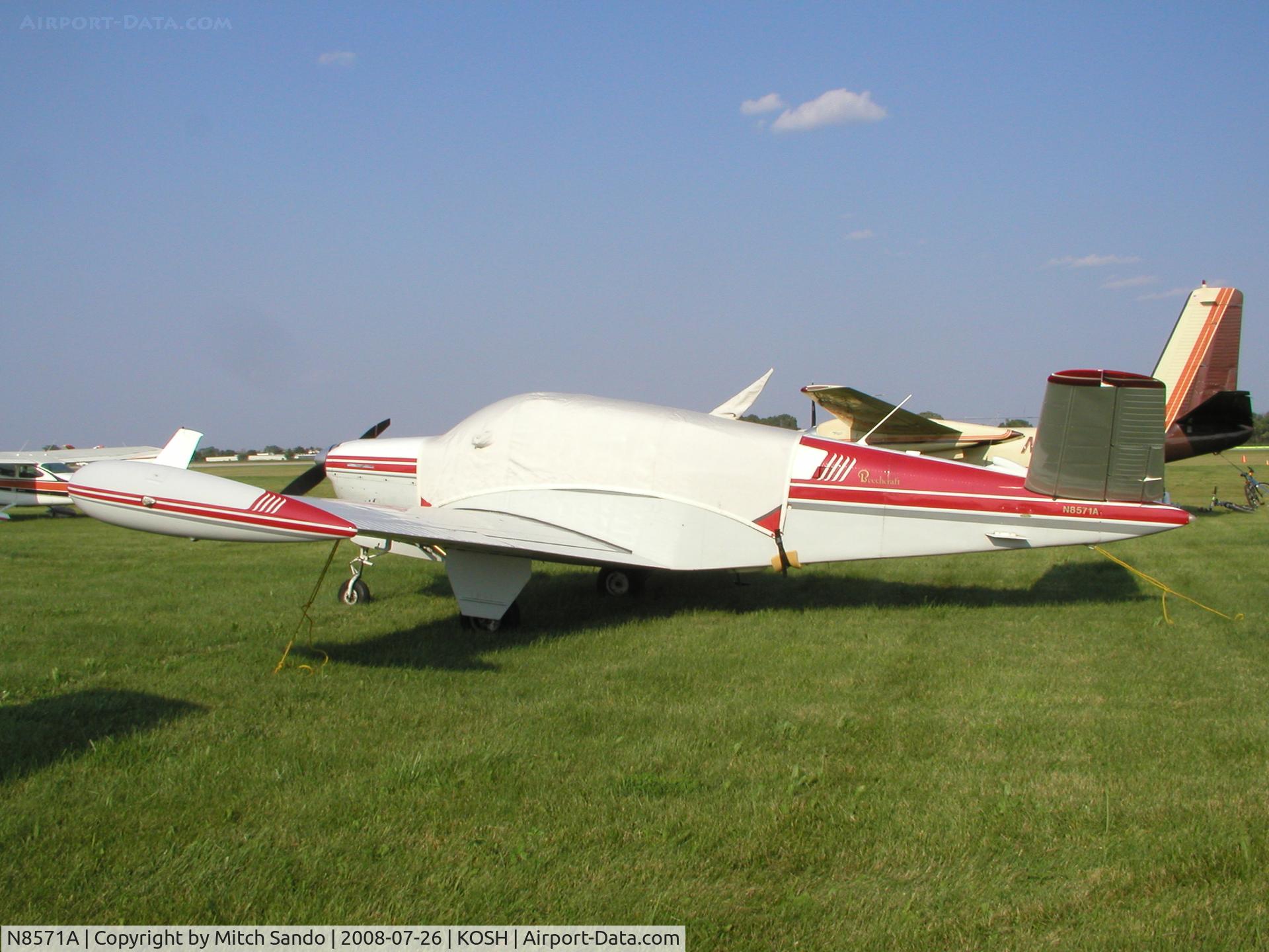 N8571A, 1949 Beech A35 Bonanza C/N D-1993, EAA AirVenture 2008.