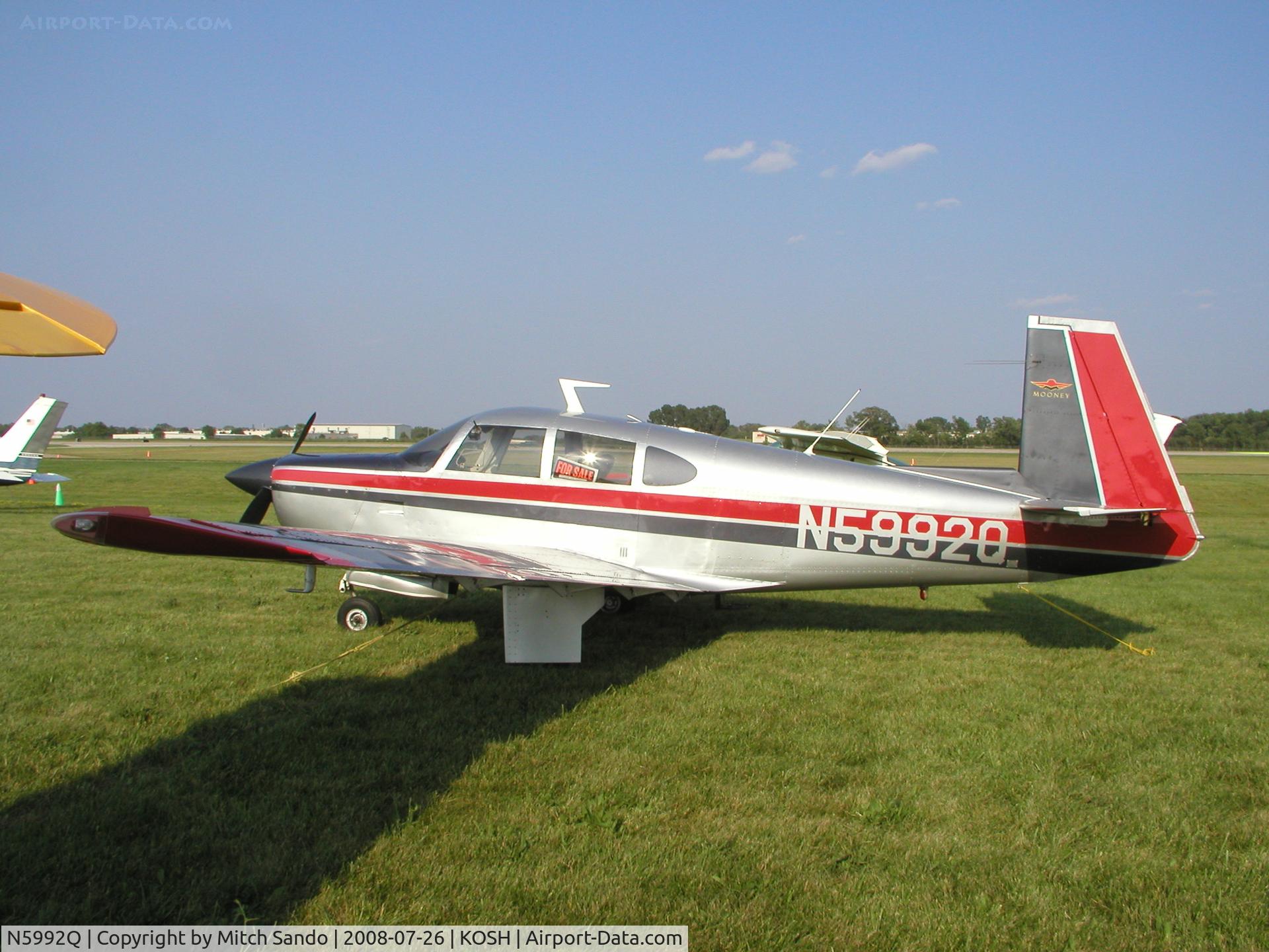 N5992Q, 1965 Mooney M20C Ranger C/N 3216, EAA AirVenture 2008.