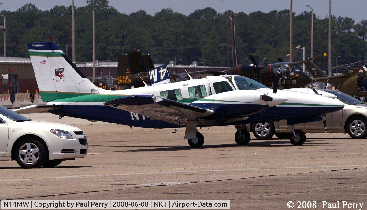 N14MW, 1981 Piper PA-34-220T Seneca C/N 34-8133047, Team Oracle's plane on the hot ramp