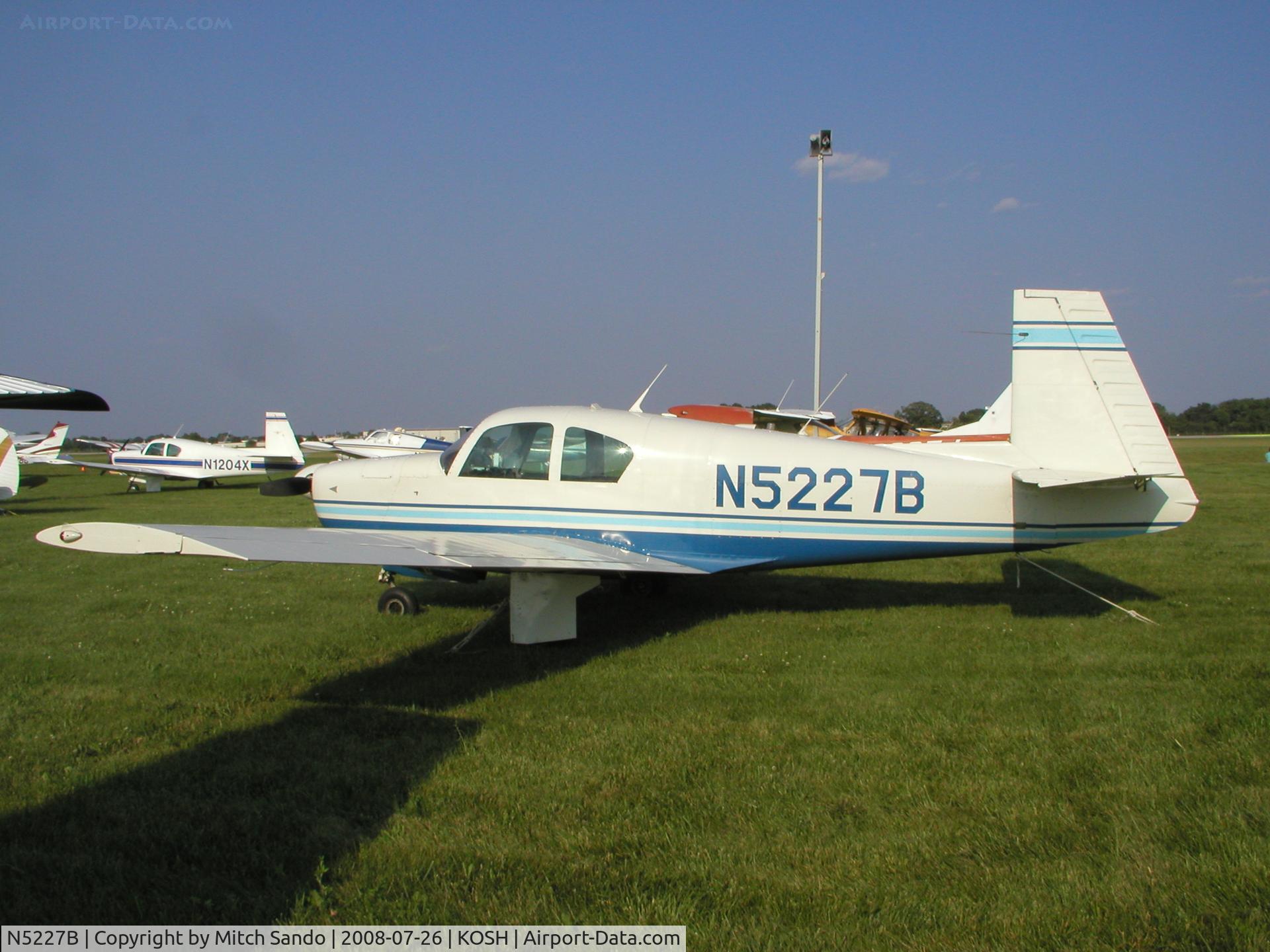 N5227B, 1956 Mooney M20 C/N 1090, EAA AirVenture 2008.