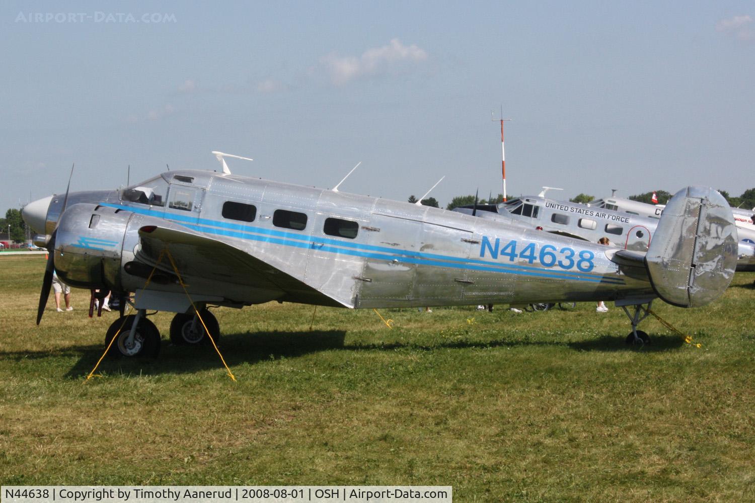 N44638, 1946 Beech D18S C/N A-45, EAA AirVenture 2008
