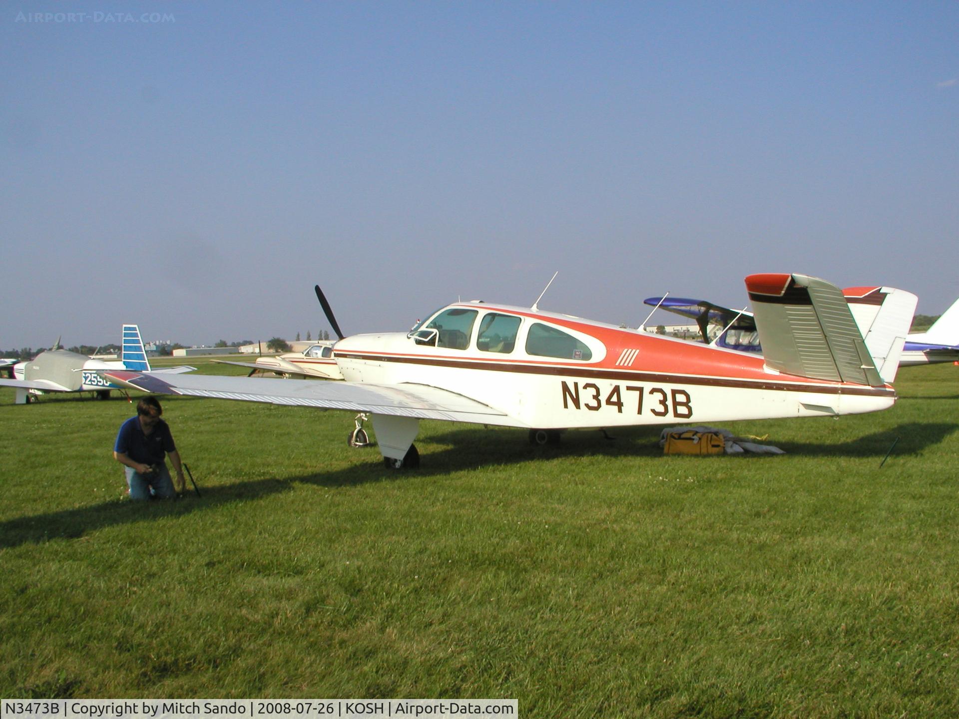 N3473B, 1954 Beech E35 C/N D-3699, EAA AirVenture 2008.