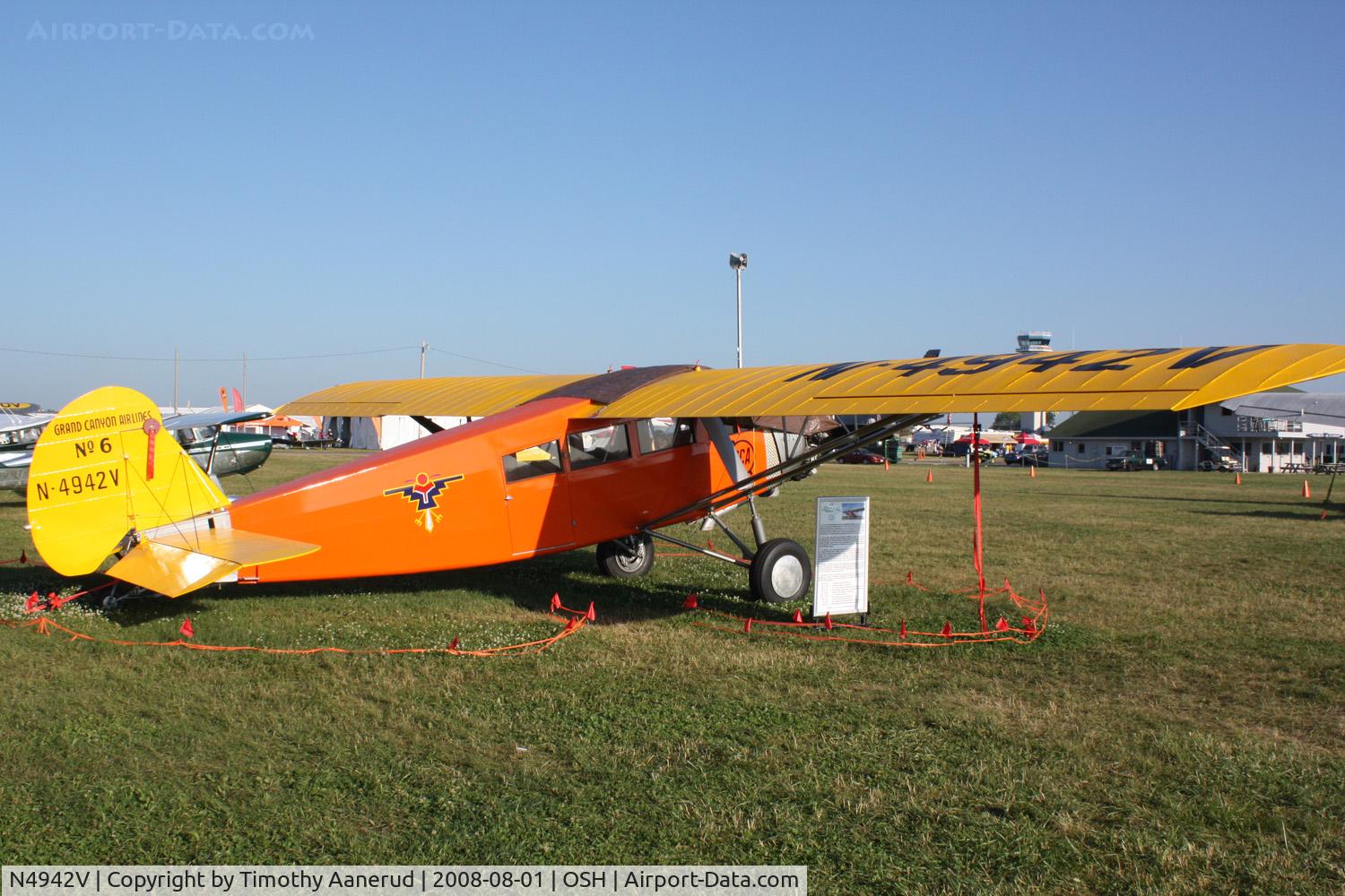 N4942V, 1929 Curtiss-Wright Travel Air A-6000-A C/N 1040, EAA AirVenture 2008