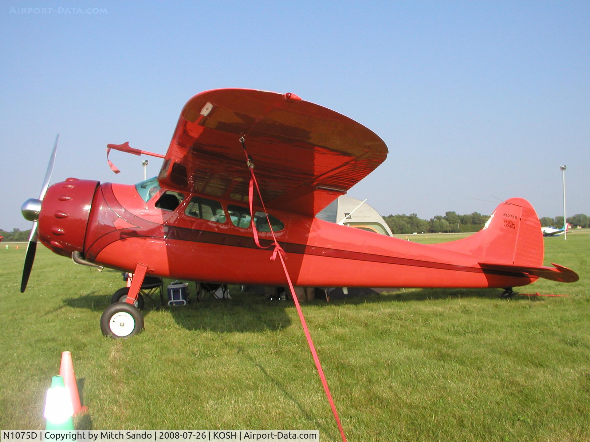 N1075D, 1951 Cessna 195A C/N 7687, EAA AirVenture 2008.