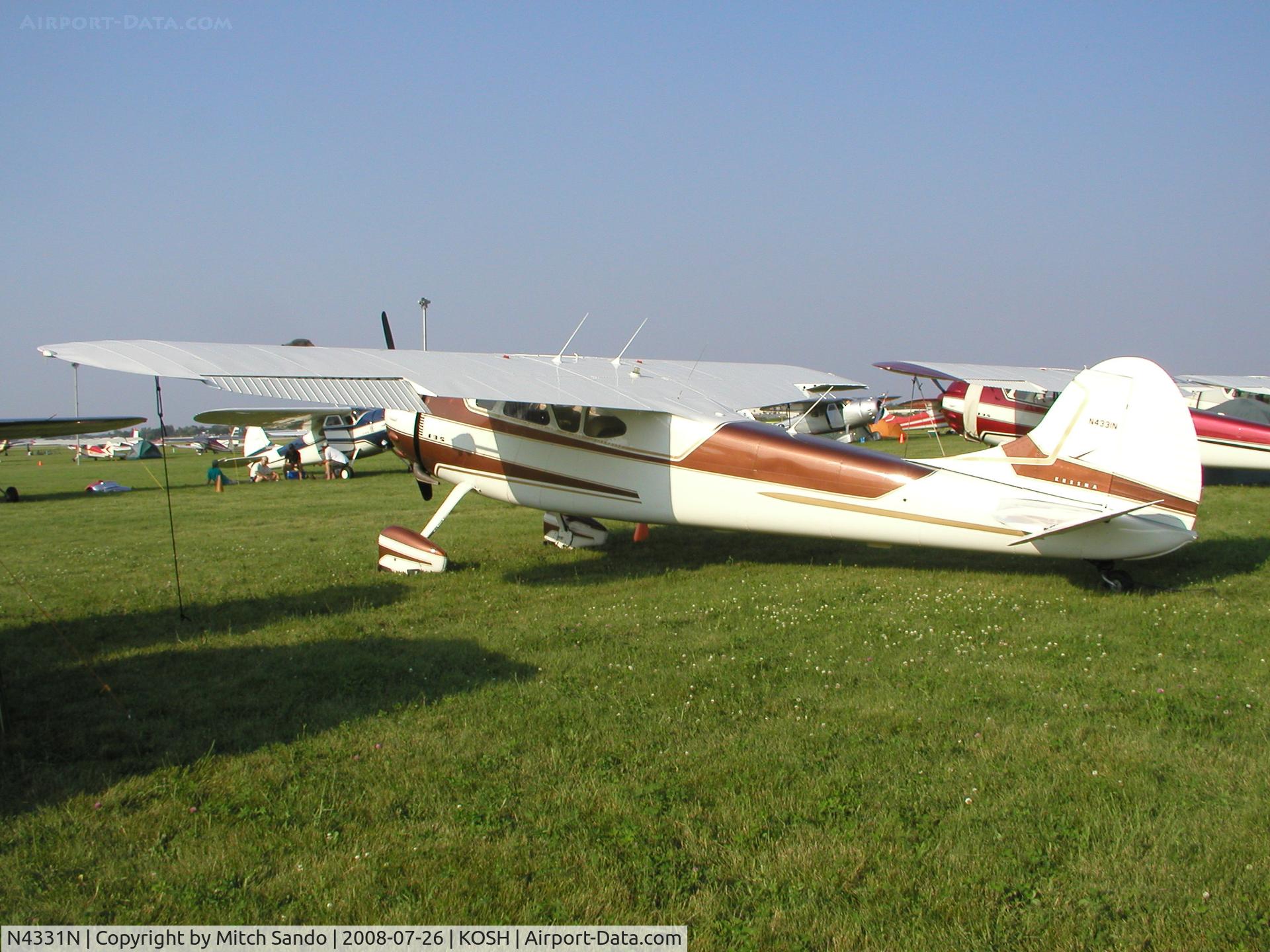 N4331N, 1947 Cessna 195 C/N 7078, EAA AirVenture 2008.