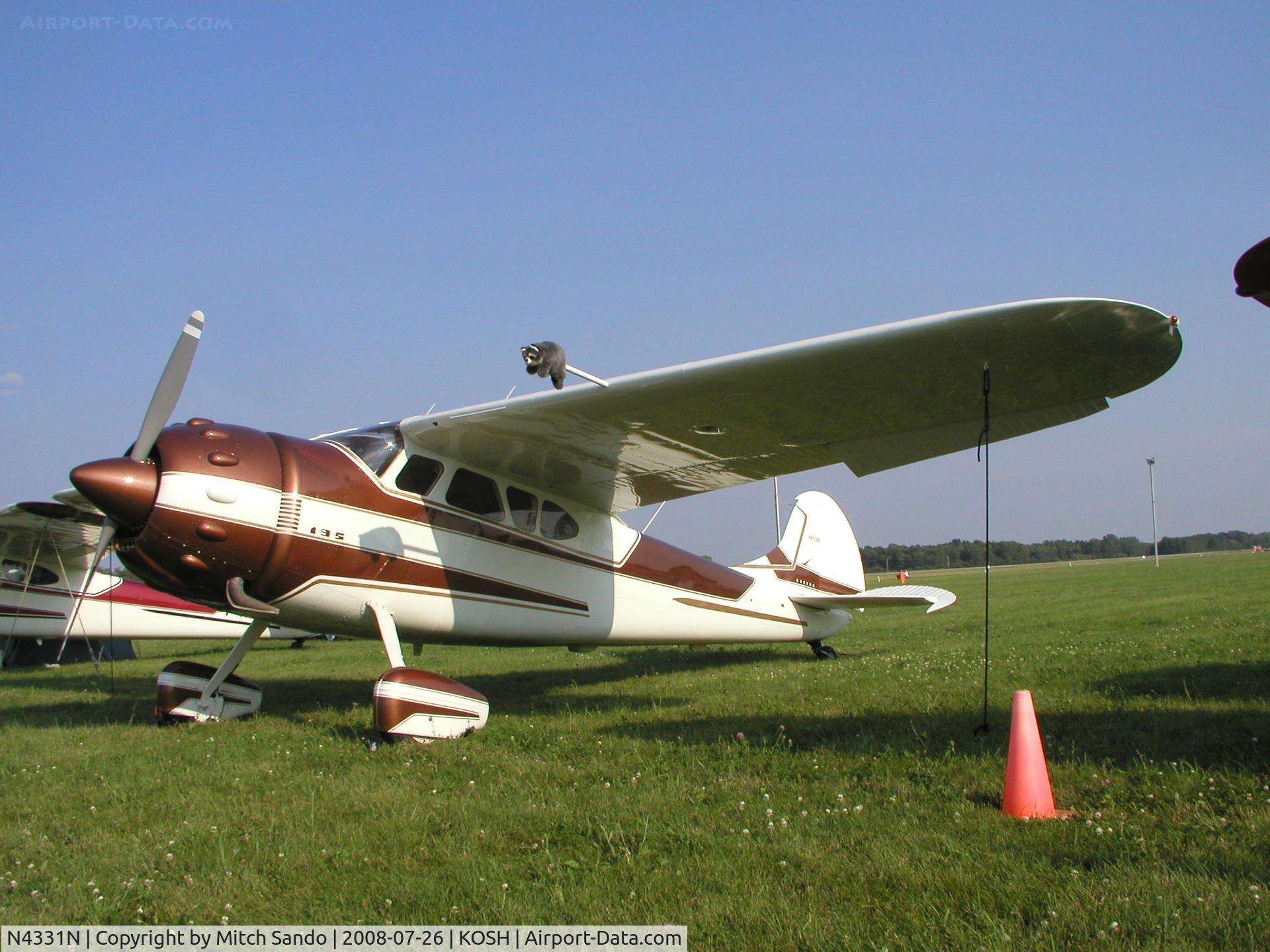 N4331N, 1947 Cessna 195 C/N 7078, EAA AirVenture 2008.