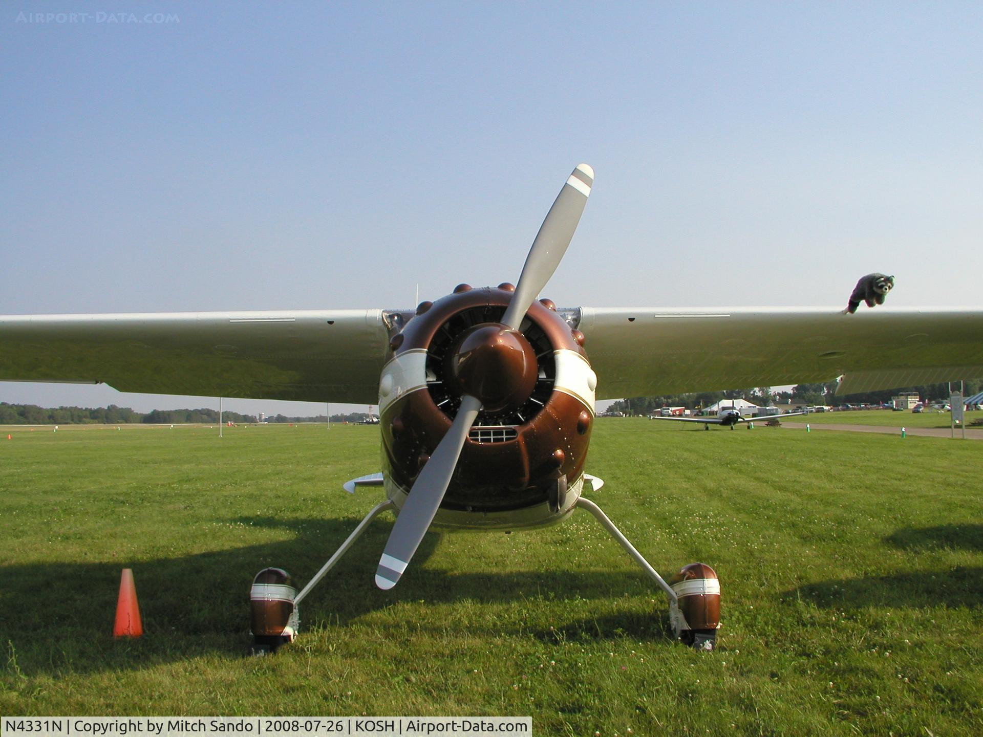 N4331N, 1947 Cessna 195 C/N 7078, EAA AirVenture 2008.
